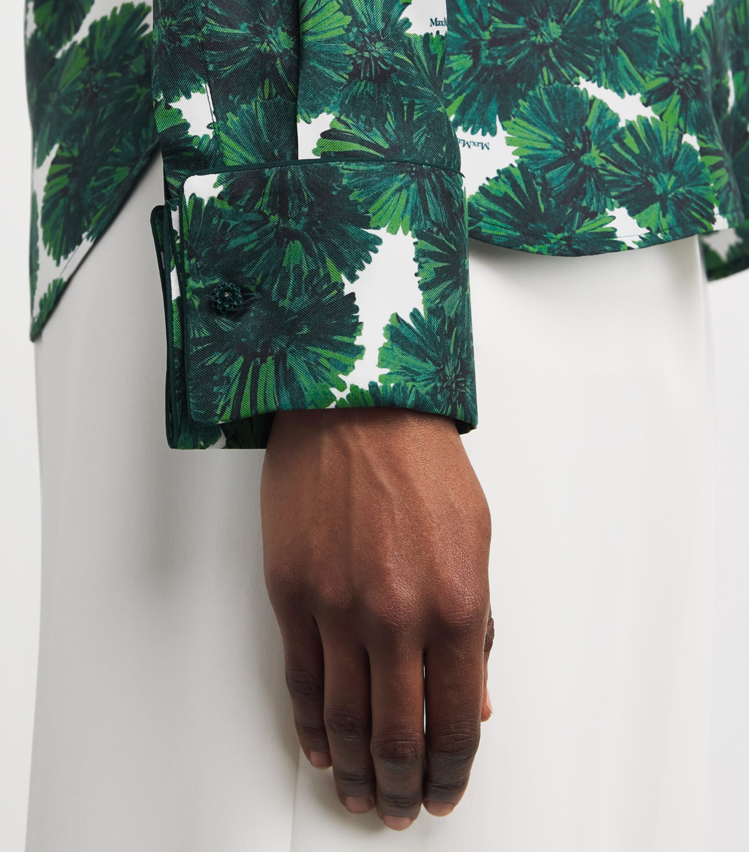 Silk Print Shirt EMERALD Image 6