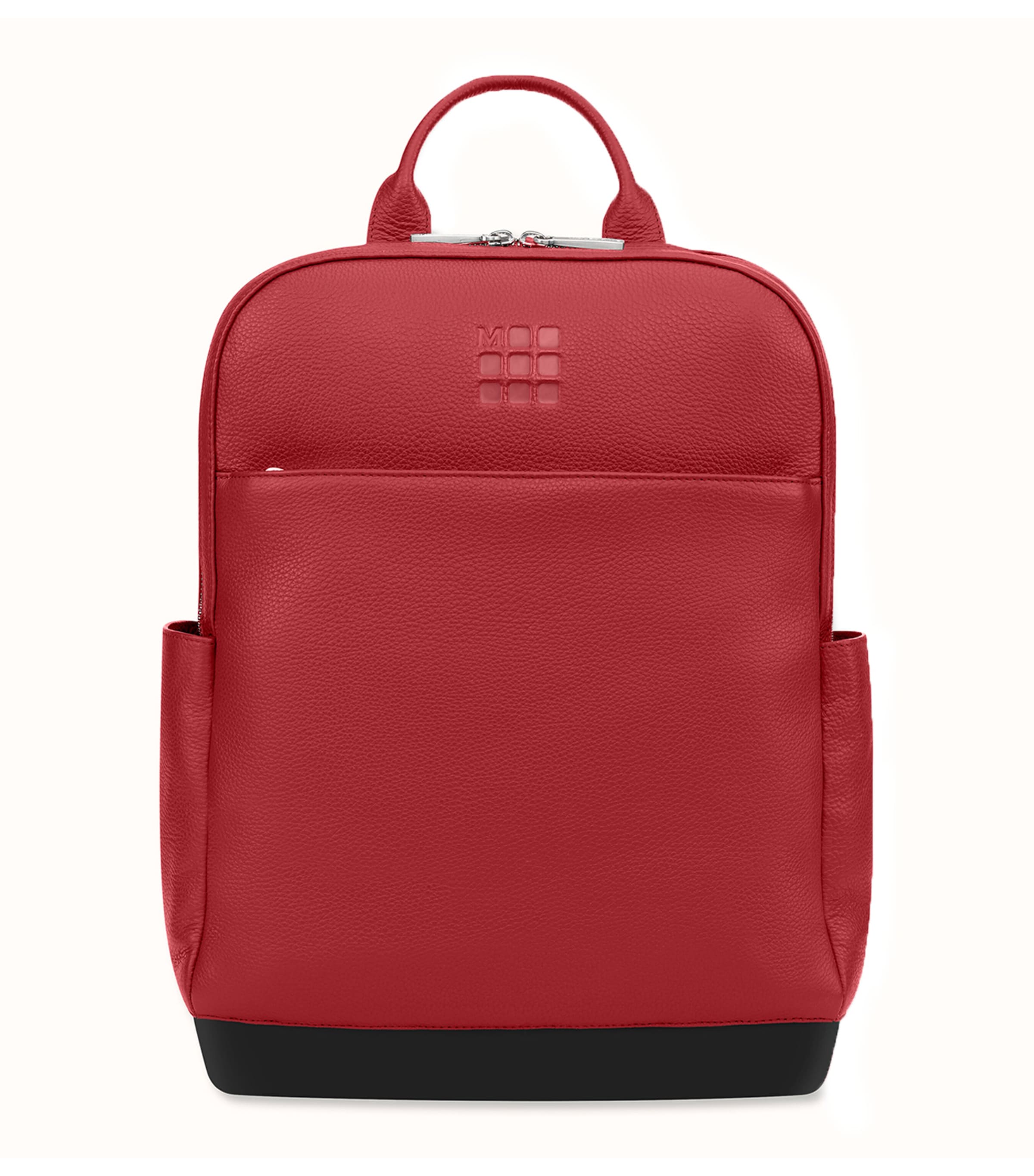 Shop Moleskine Leather Pro Backpack In Red