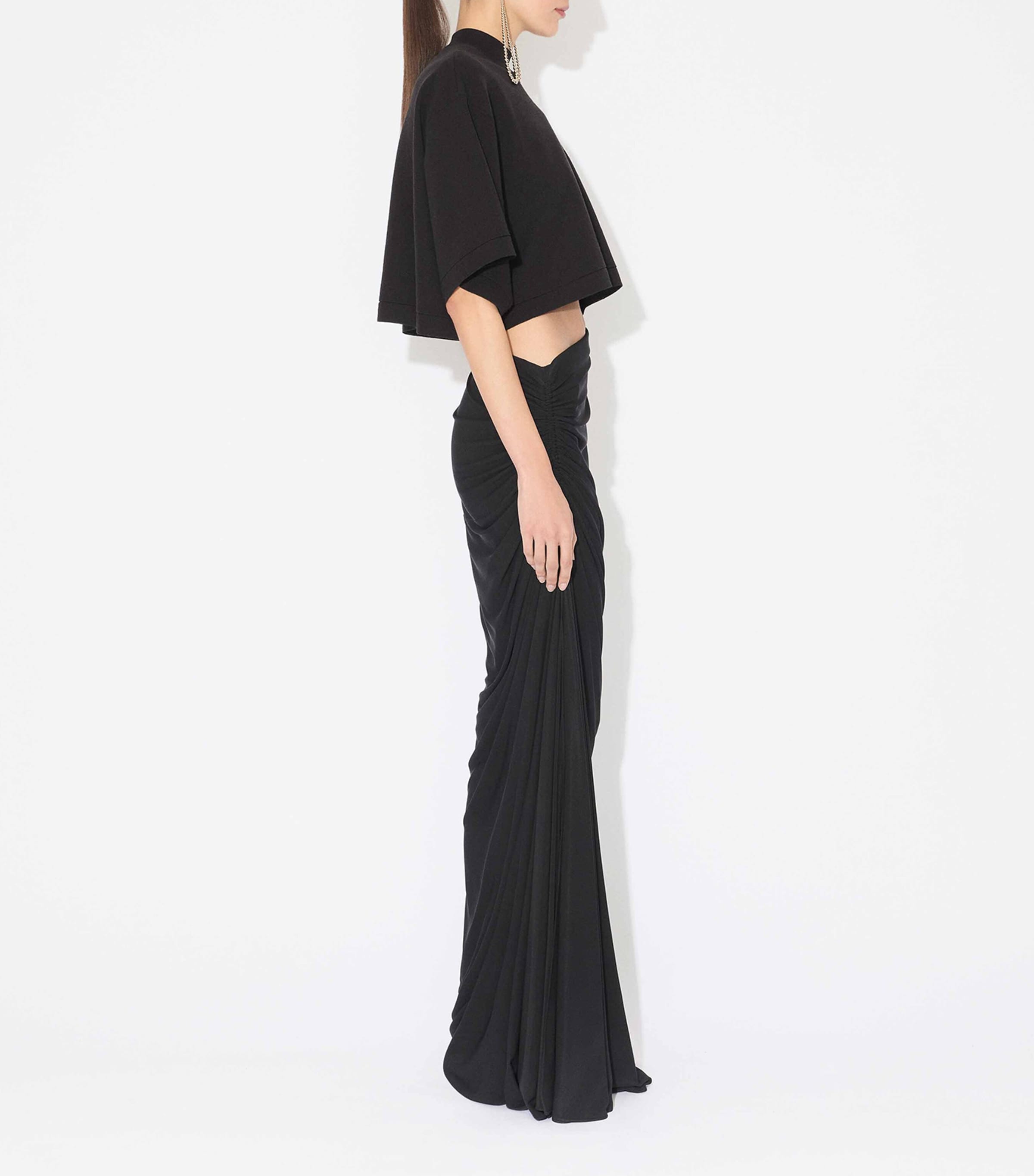 Cotton-Blend Crop Top NOIR ALAIA Image 4