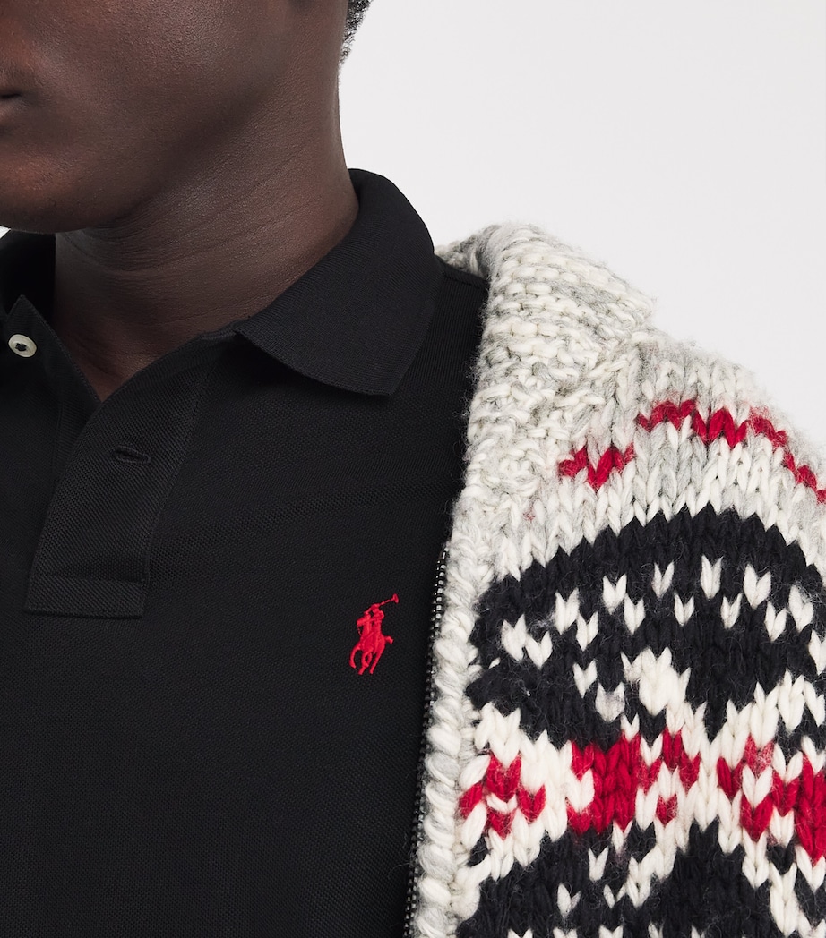 Polo Ralph Lauren Mens Polo Pony Long-Sleeved Polo Shirt Polo Black Image 6