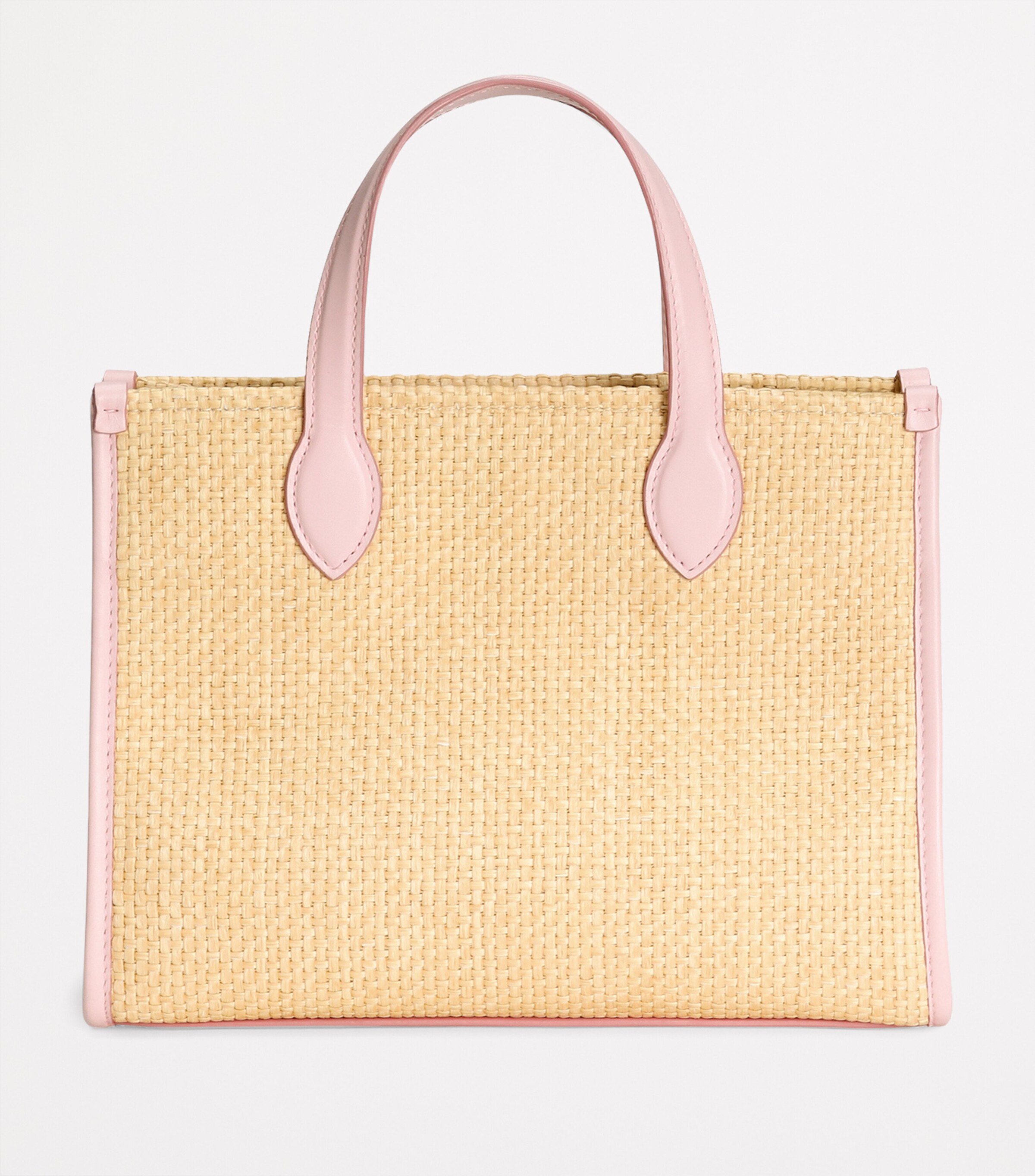 Dolce&Gabbana Kids Straw Logo Tote Bag Naturale/rosa Image 3
