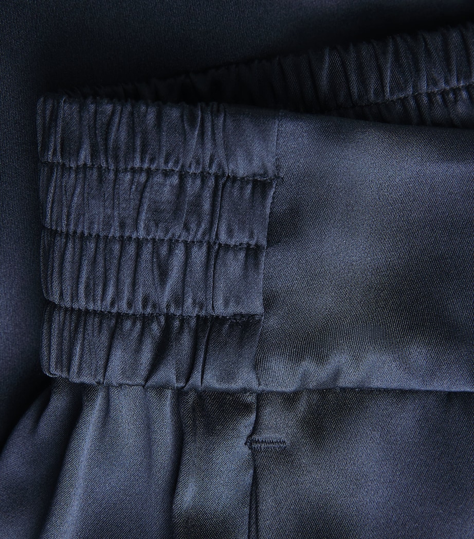 Joseph Womens Satin Dijon Tailored Trousers Indigo Image 5