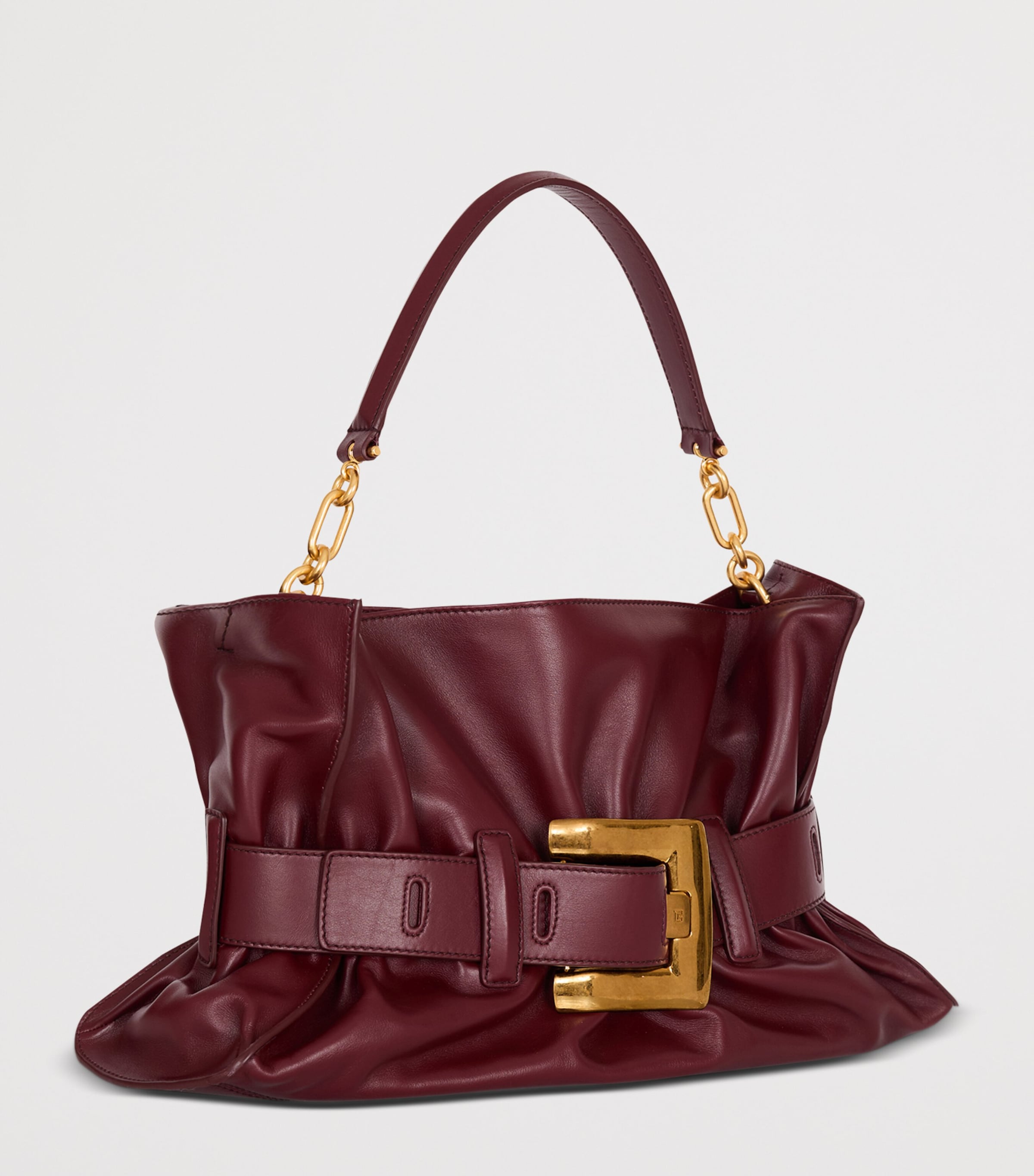Medium Leather Anthem Shoulder Bag 3AR AUBERGINE Image 4