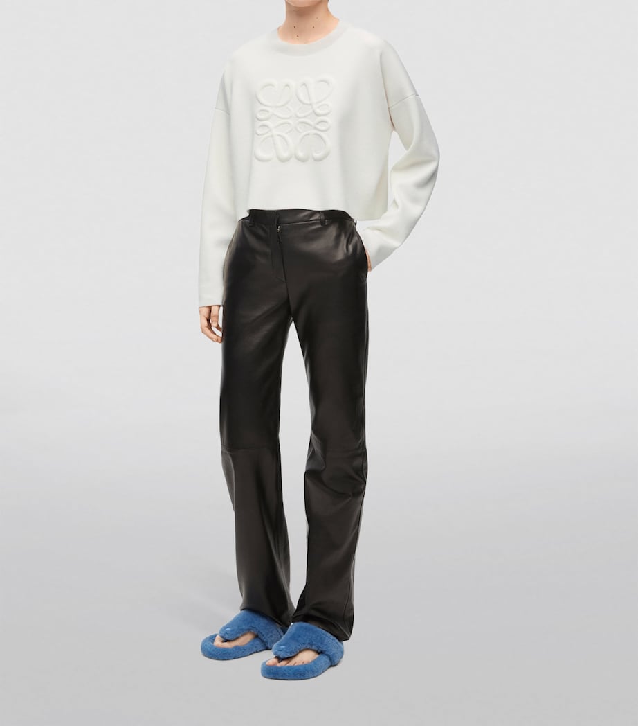 Cropped Anagram Sweater WHITE Image 2