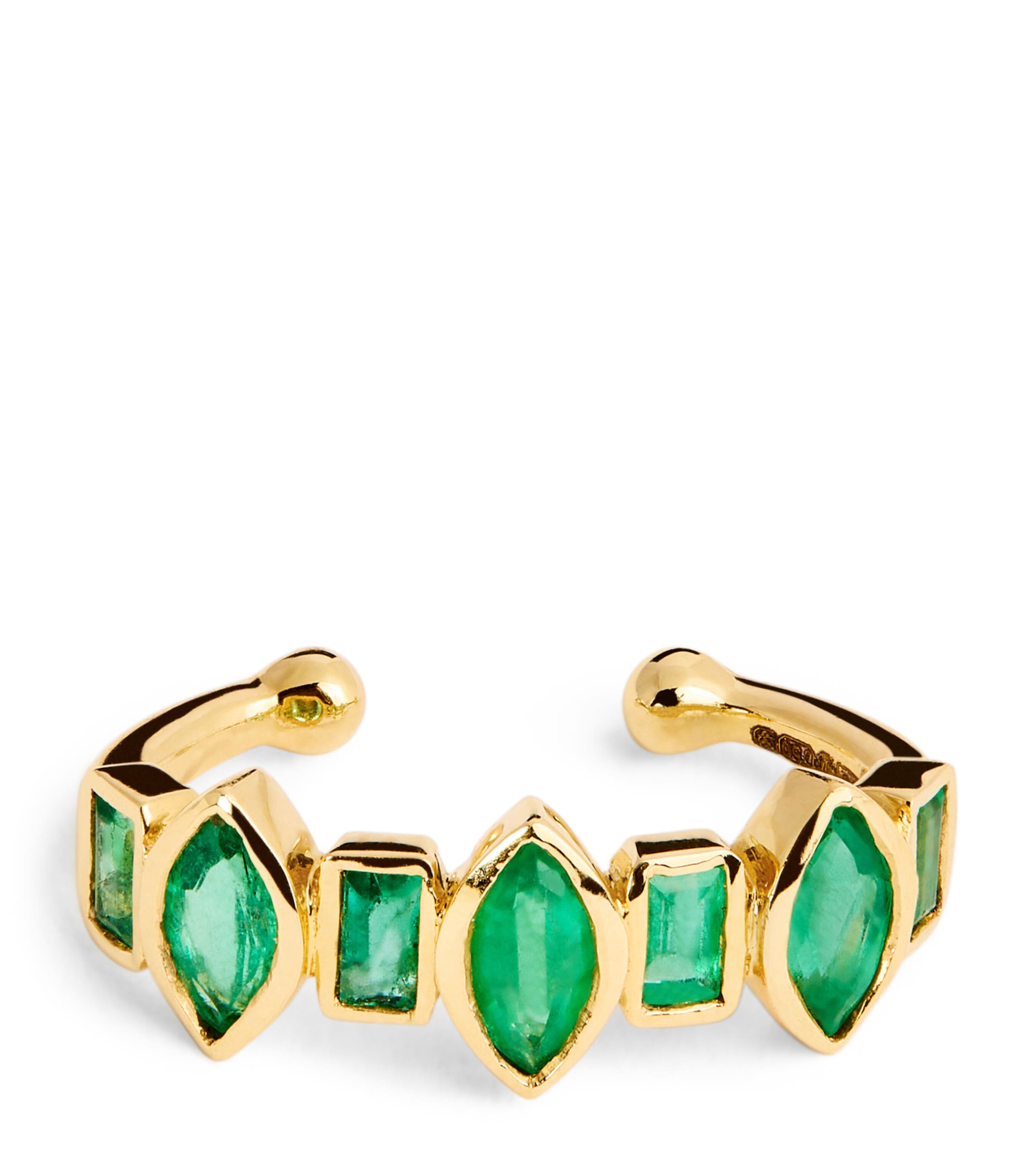 Yellow Gold and Emerald Ear Cuff YELLOW GOLD Image 1