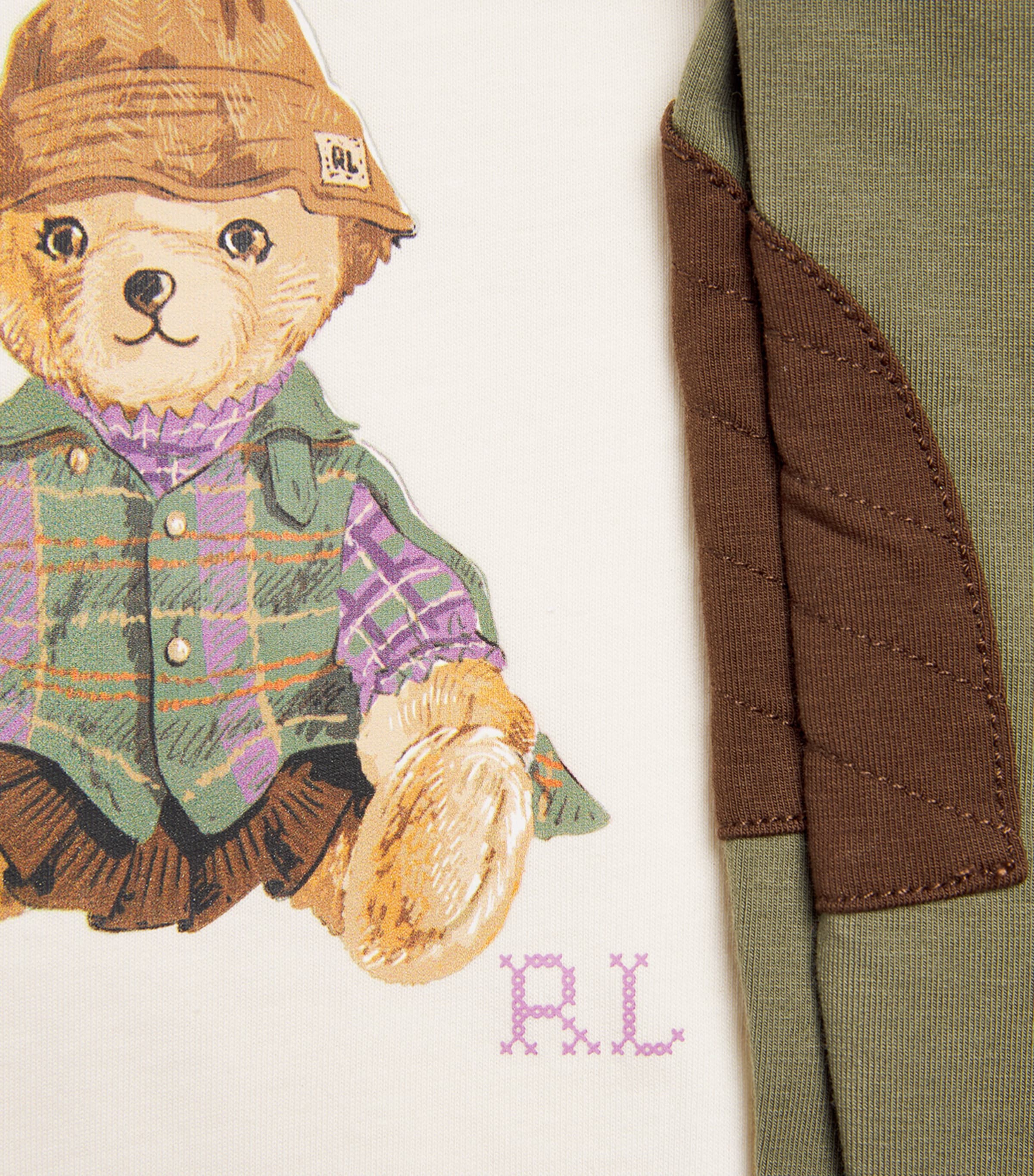 Ralph Lauren Kids Polo Bear Sweatshirt and Leggings Set (3-24 Months) Estate Cream Image 4