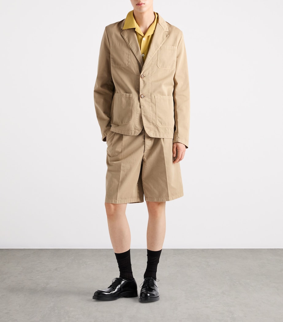 Cotton Pocket-Detail Relaxed Blazer F0065 Image 2