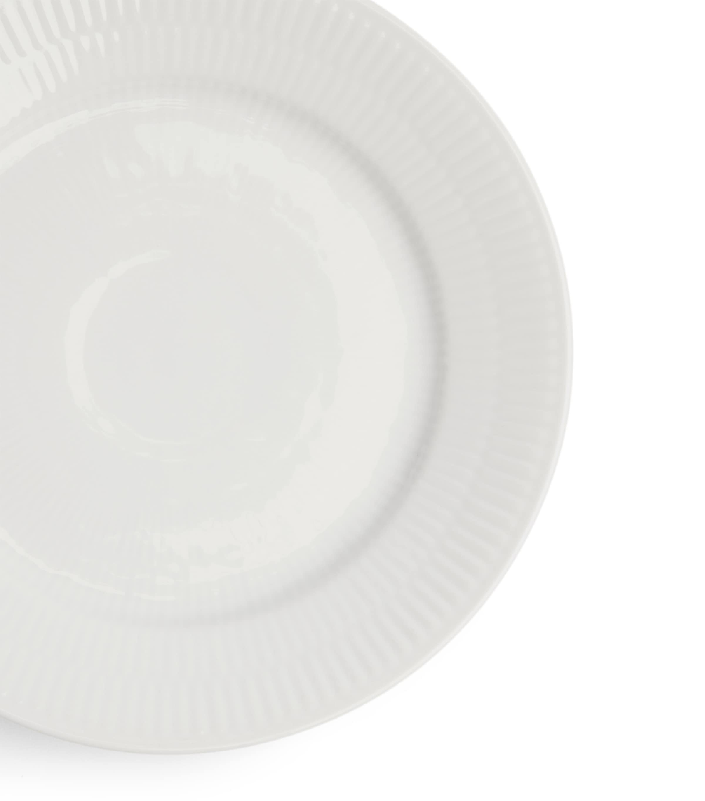 White Fluted Plate (19cm) WHITE Image 4