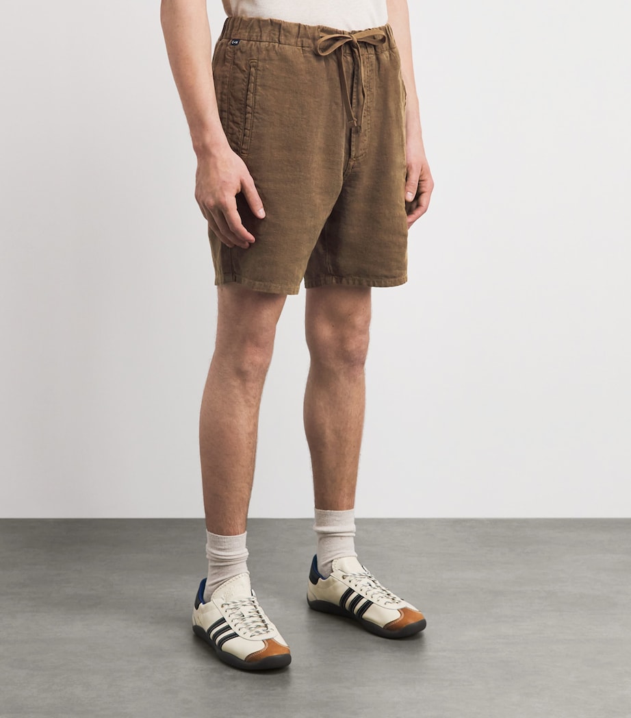 Citizens of Humanity Mens Linen Drawstring Shorts Kelp Image 4