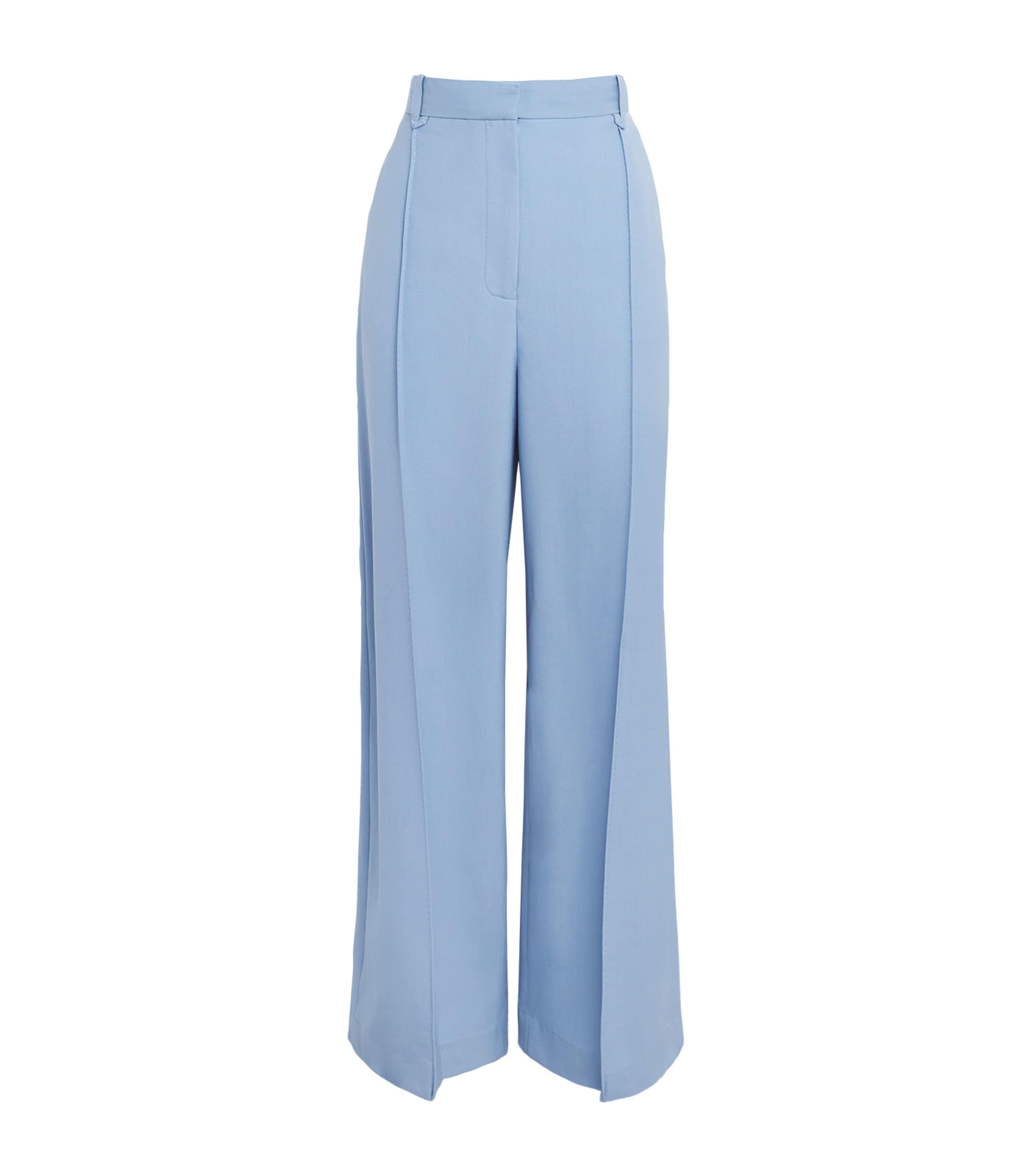 Camilla And Marc Wool Atlantis Wide-leg Trousers In Blue