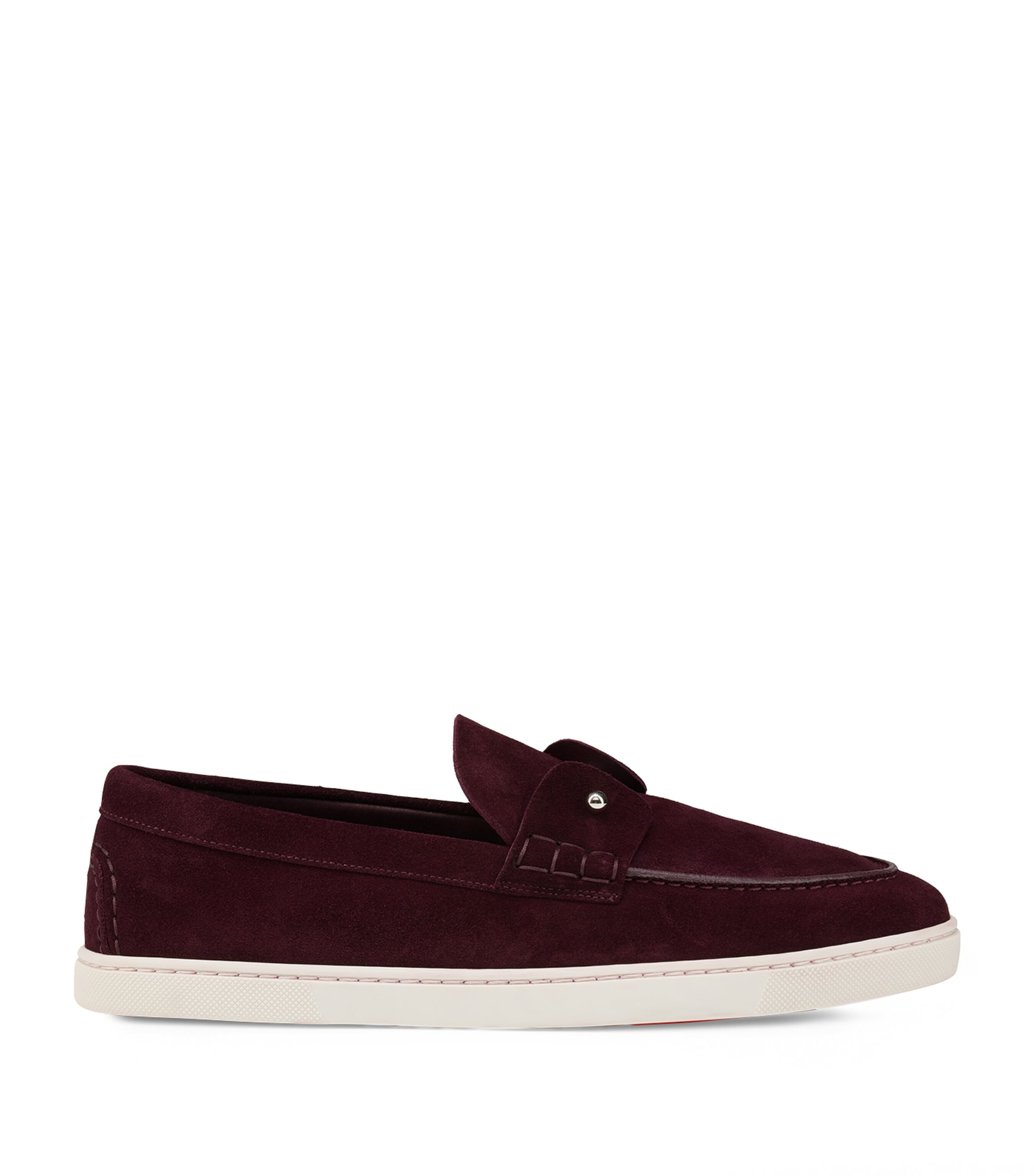 Christian Louboutin Chambeliboat Leather Boat Shoes In Red
