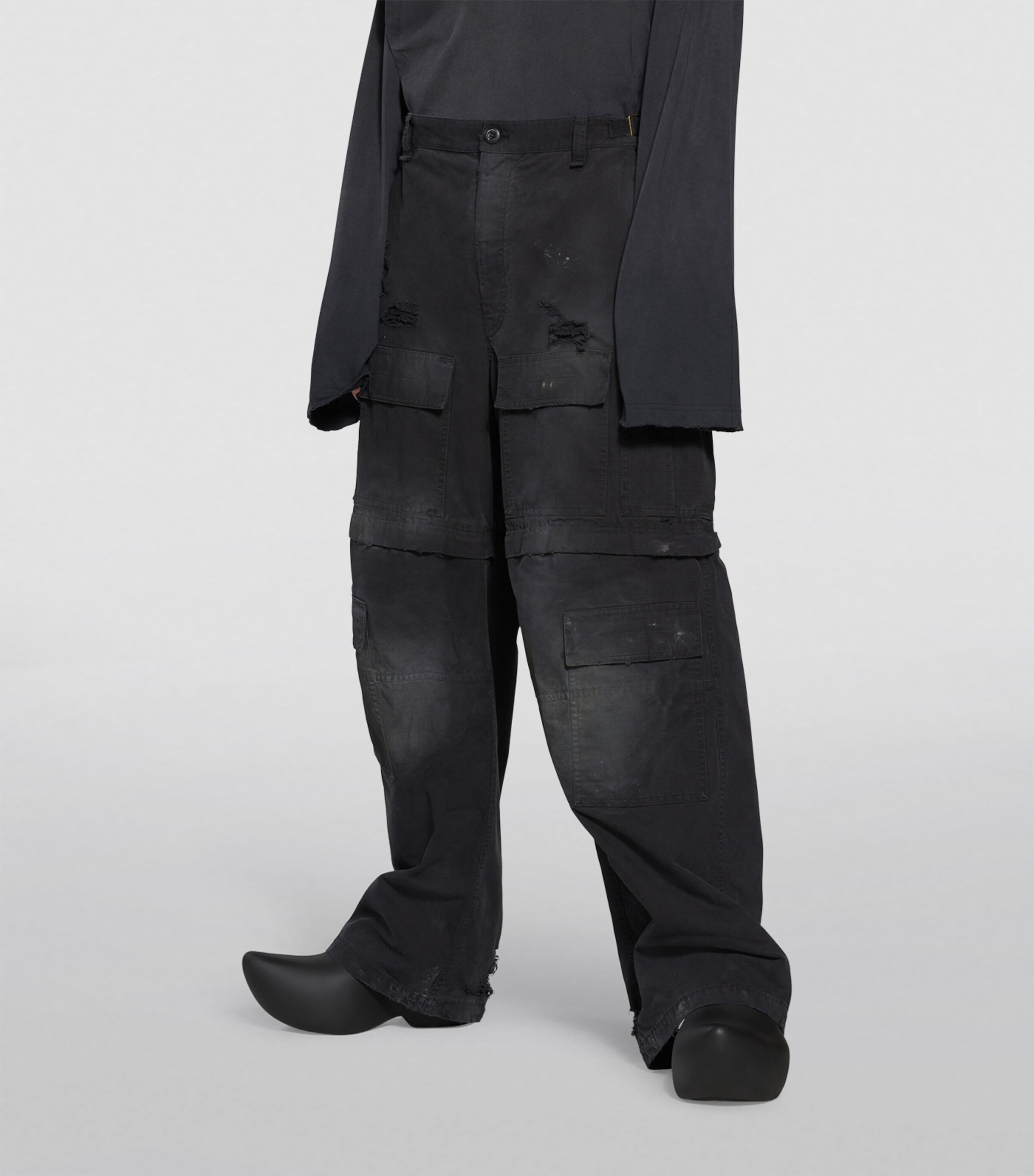 パンツ BALENCIAGA 21aw damaged baggy cargo Balenciaga Balenciaga aw21 damaged baggy cargo jeans | Grailed