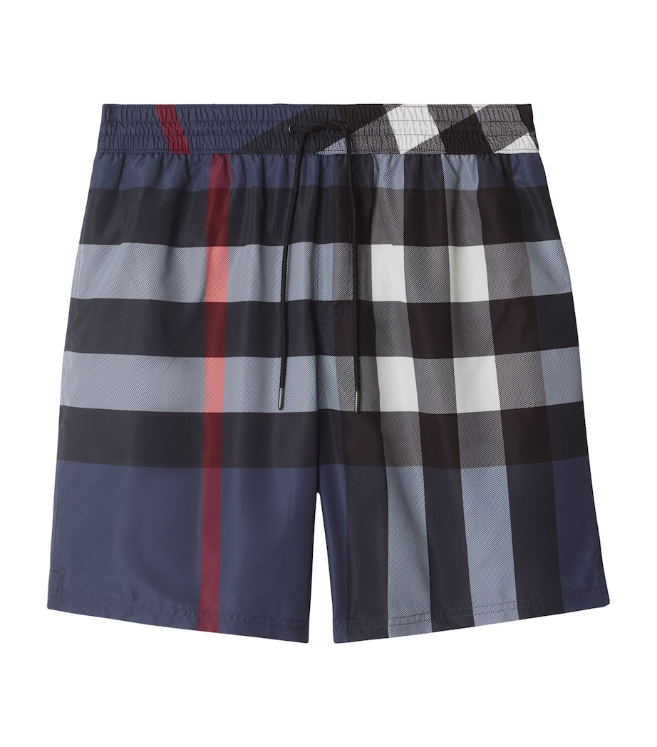 Check Swim Shorts CARBON BLUE IP CHECK Image 1