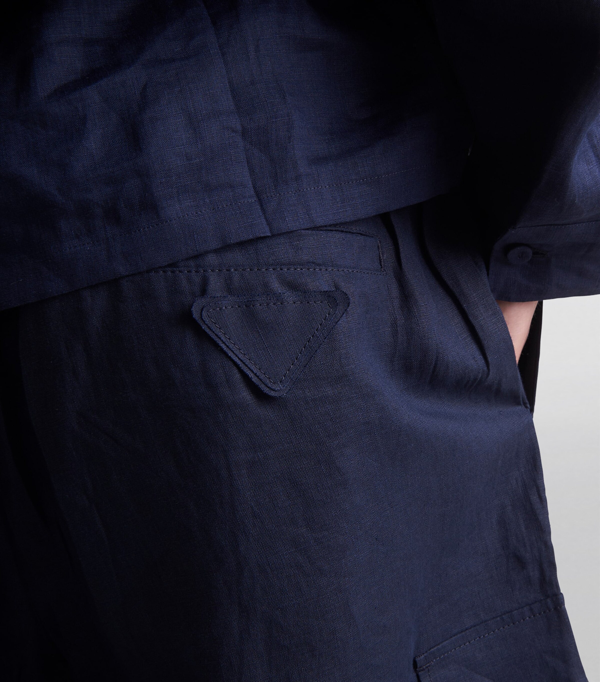 Prada Mens Linen Bermuda Shorts Image 5