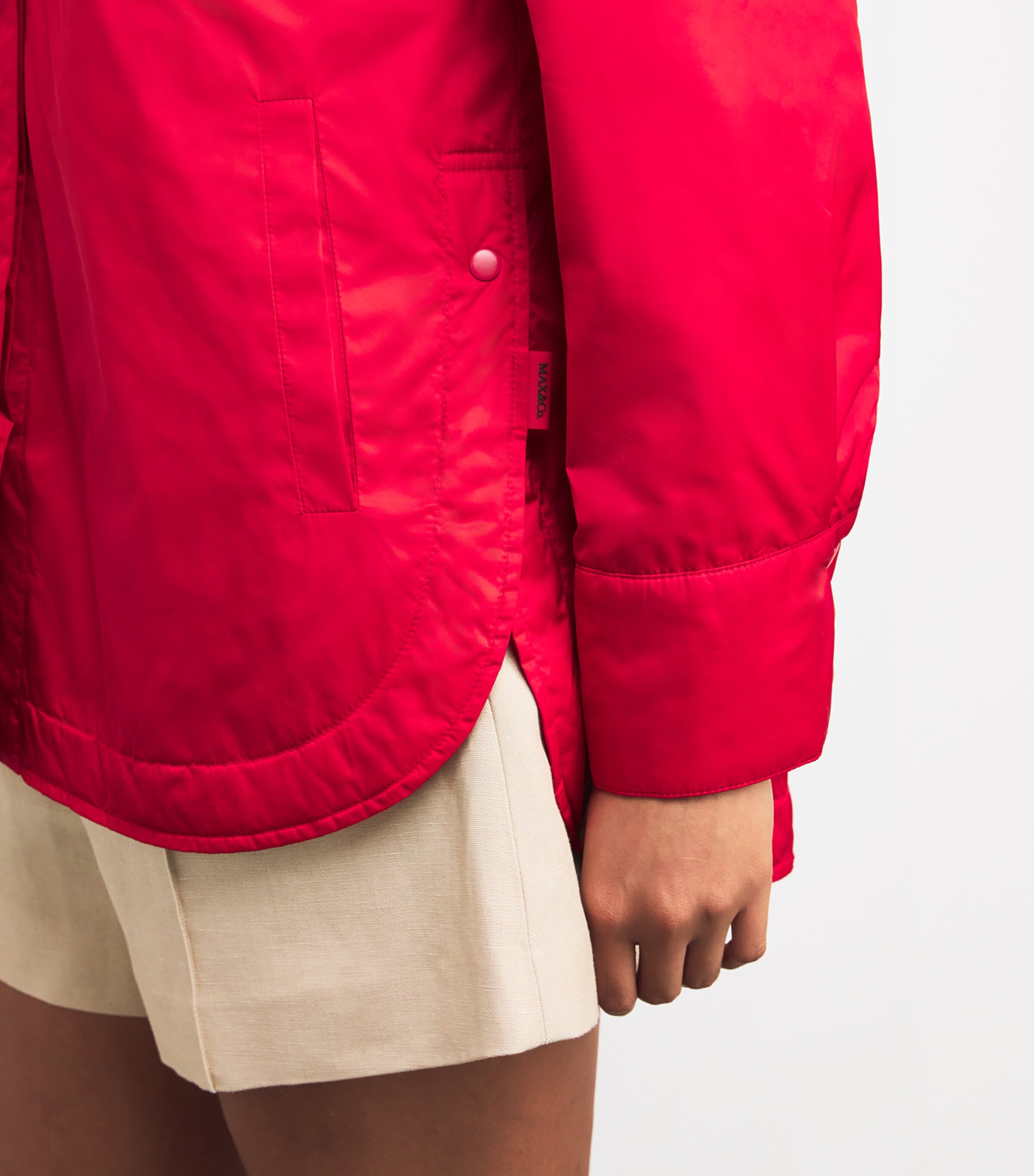 MAX&Co. Womens Padded Shirt Jacket Red Image 6