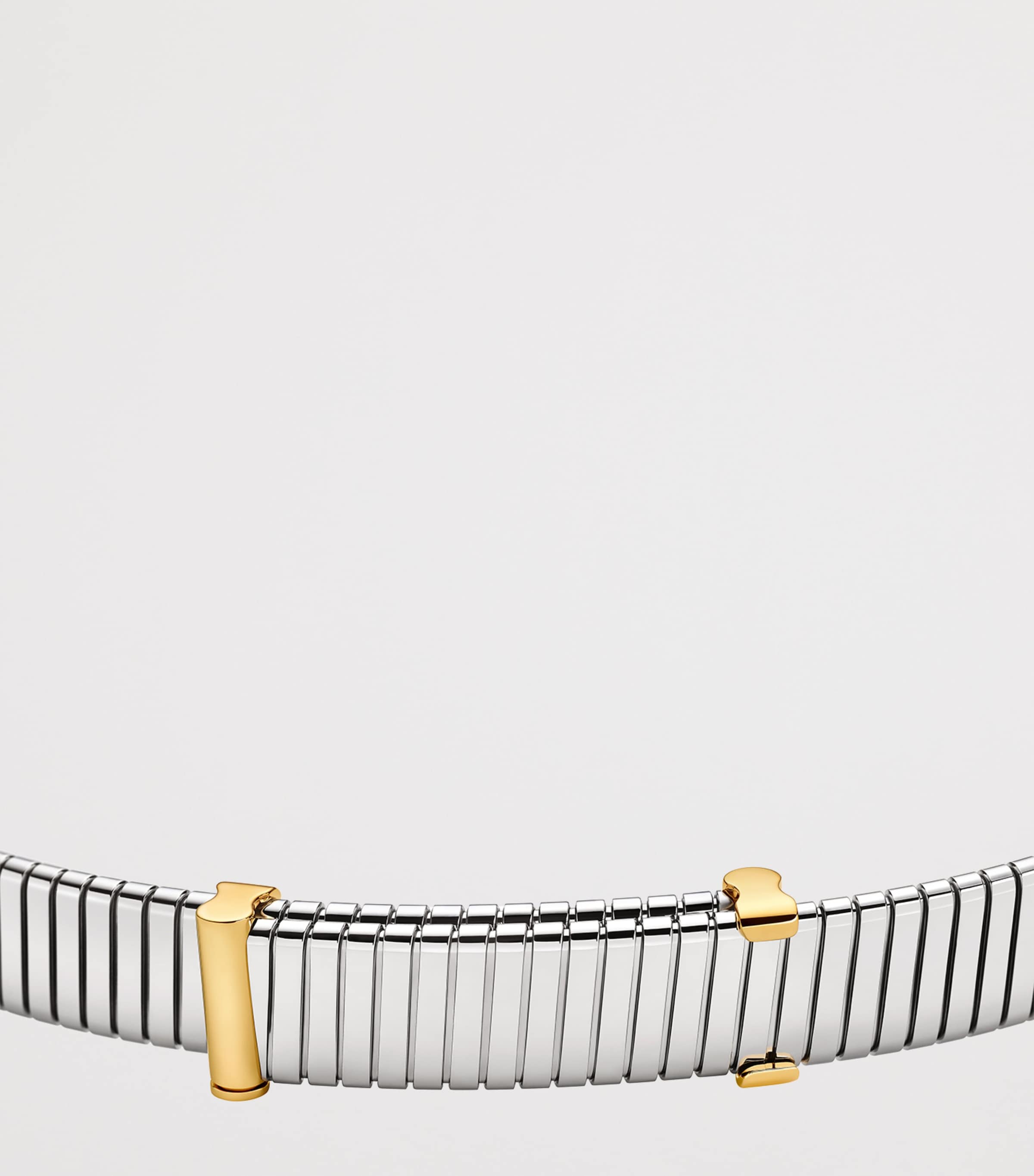 Bvlgari Yellow Gold and Stainless Steel Tubogas Necklace Yellow Gold Image 6