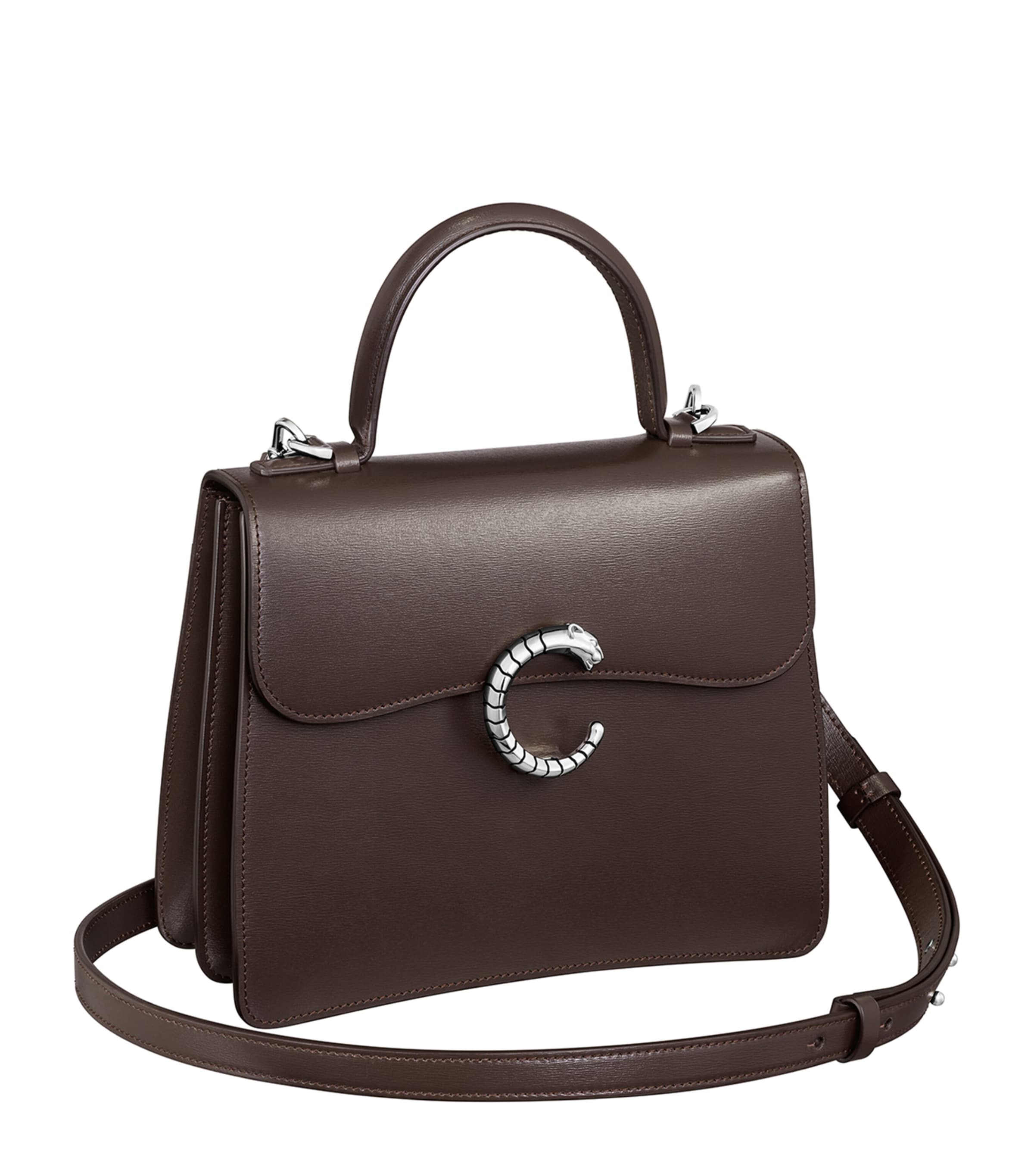Leather Panthère De Cartier Top-Handle Bag TONKA BROWN Image 1