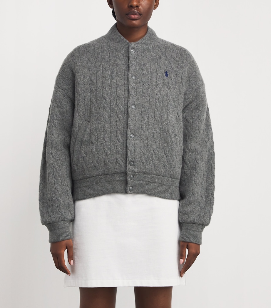Wool-Cashmere Bomber Jacket ANTIQUE HEATHER Image 3