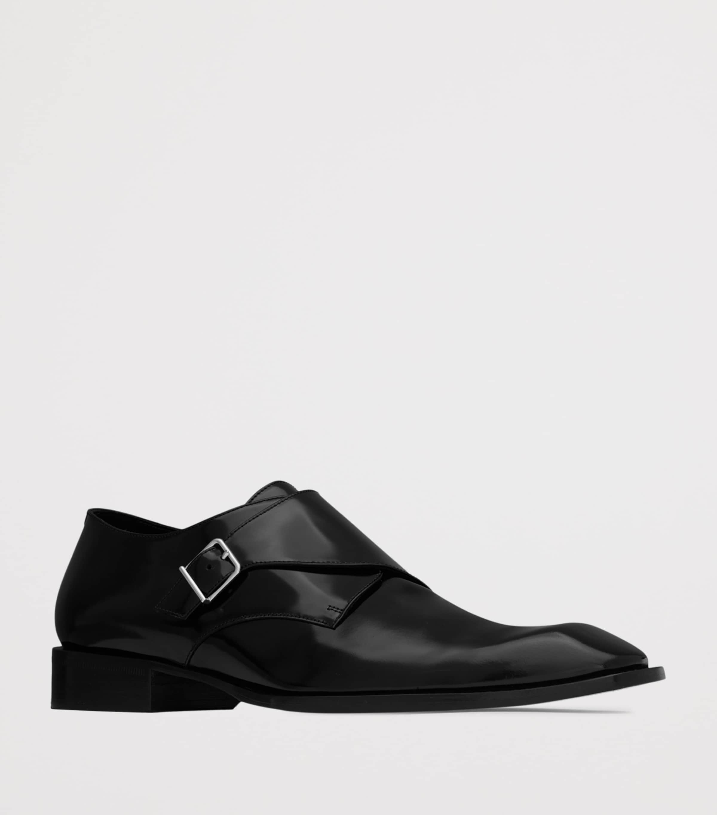 Saint Laurent Leather Connor Buckled Monk Shoes Image 2