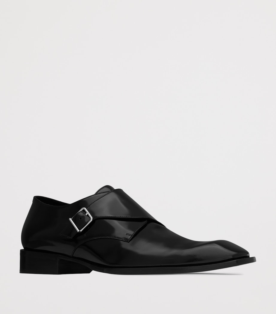 Saint Laurent Leather Connor Buckled Monk Shoes Image 2