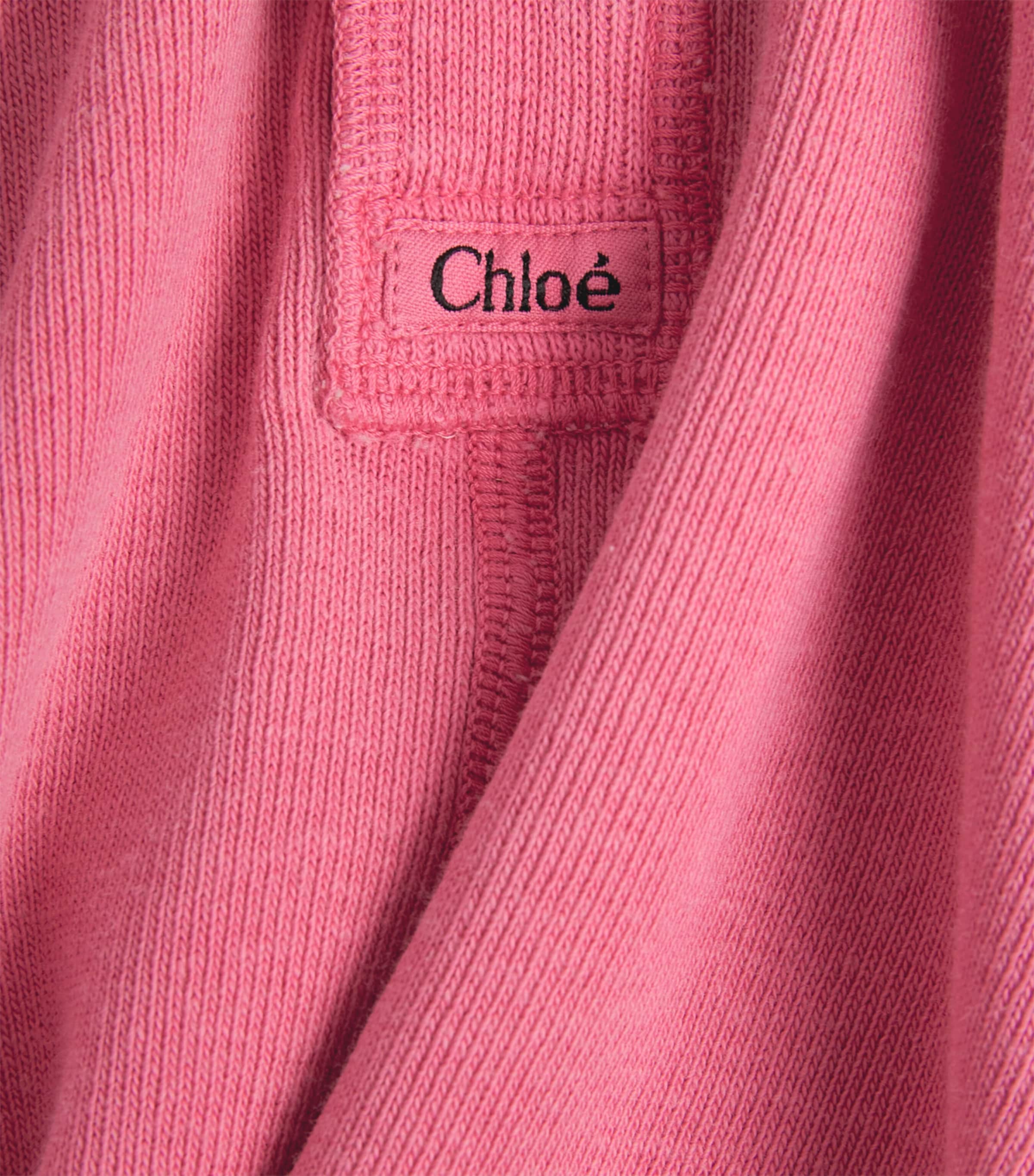 Chloé Womens Cotton Jersey Henley T-Shirt Rosy Jersey Image 2
