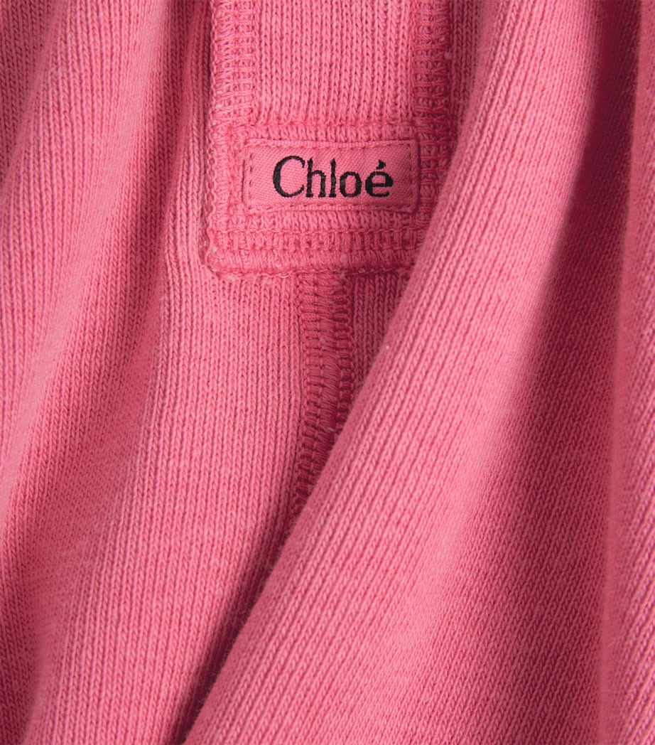 Chloé Womens Cotton Jersey Henley T-Shirt Rosy Jersey Image 2