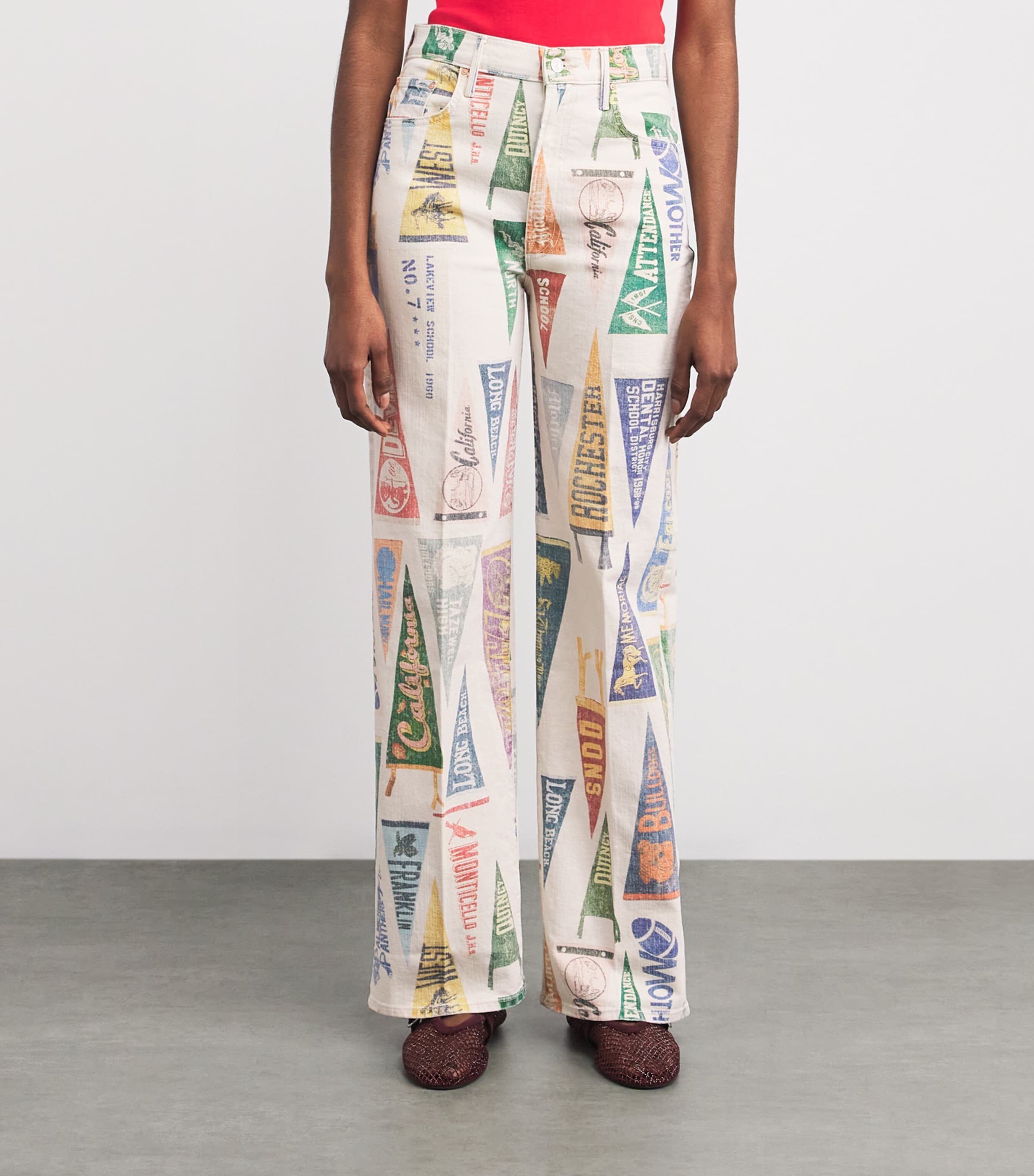 Printed Maven Sneak High-Rise Jeans PER PEP RALLY Image 3