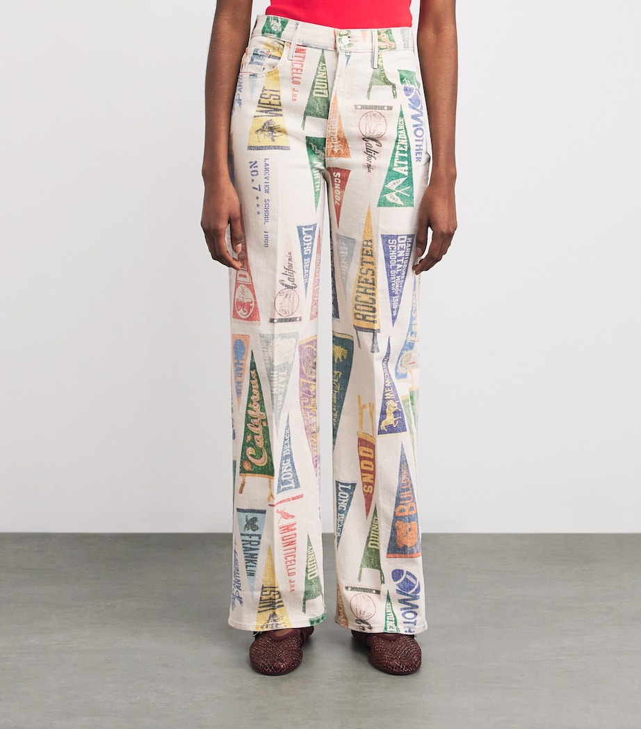 Printed Maven Sneak High-Rise Jeans PER PEP RALLY Image 3