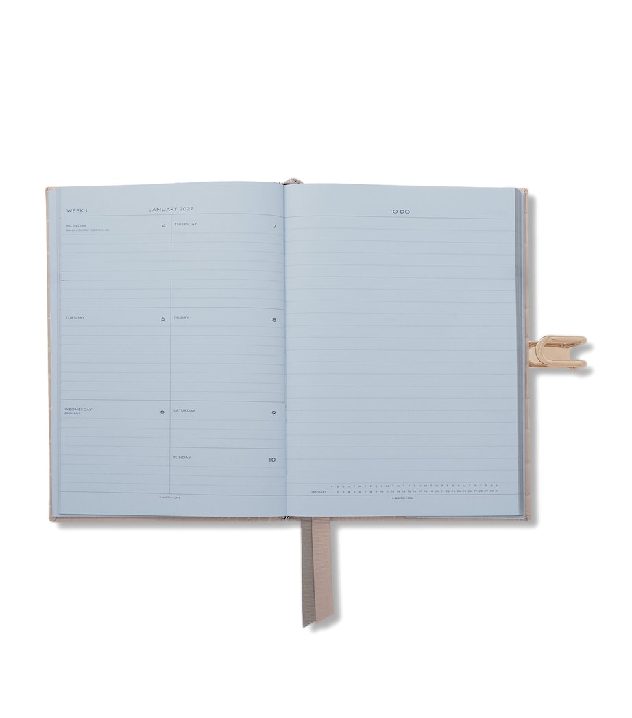Smythson Leather Soho Weekly Diary 2027 Sandstone Image 2