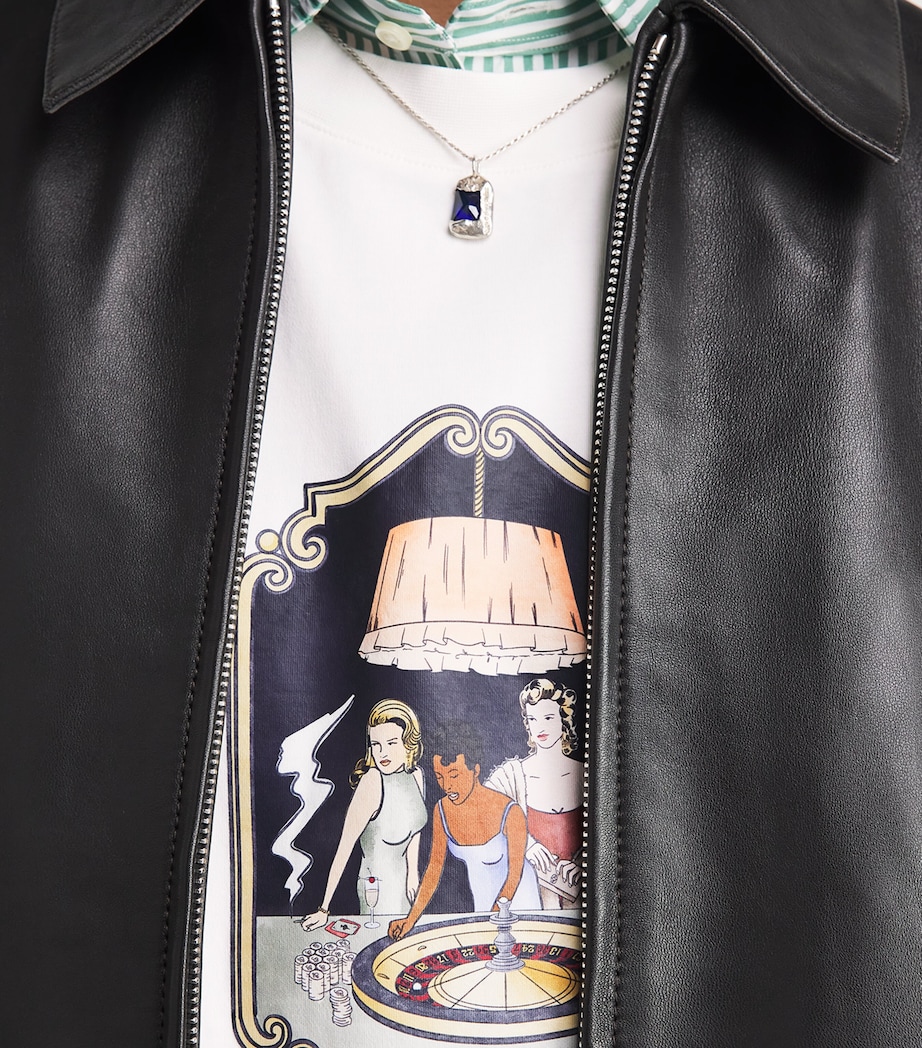 Drôle de Monsieur Mens Cotton Casino T-Shirt Off White Image 3