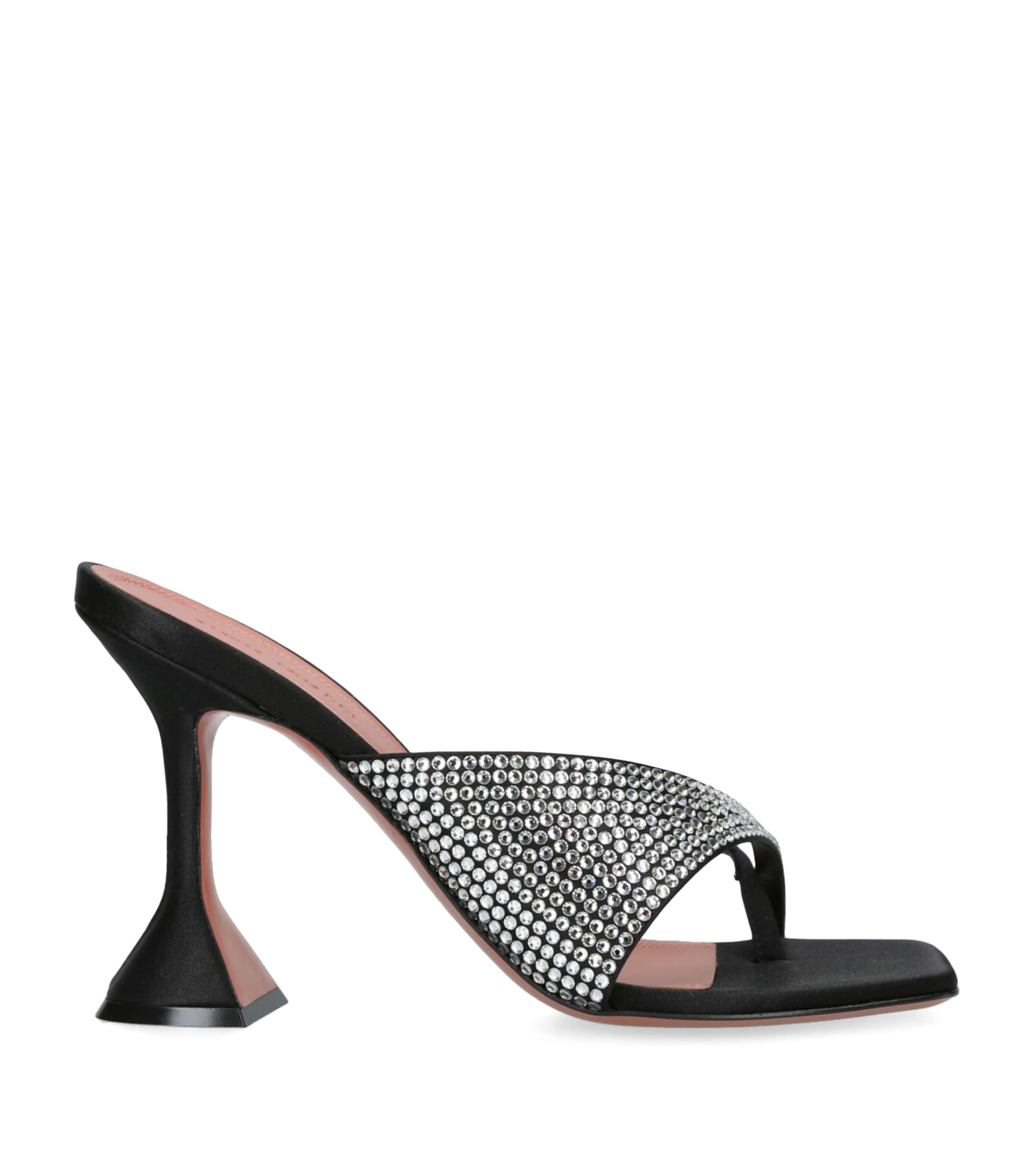Amina Muaddi Open-toed Square Toed High-heeled Sandals