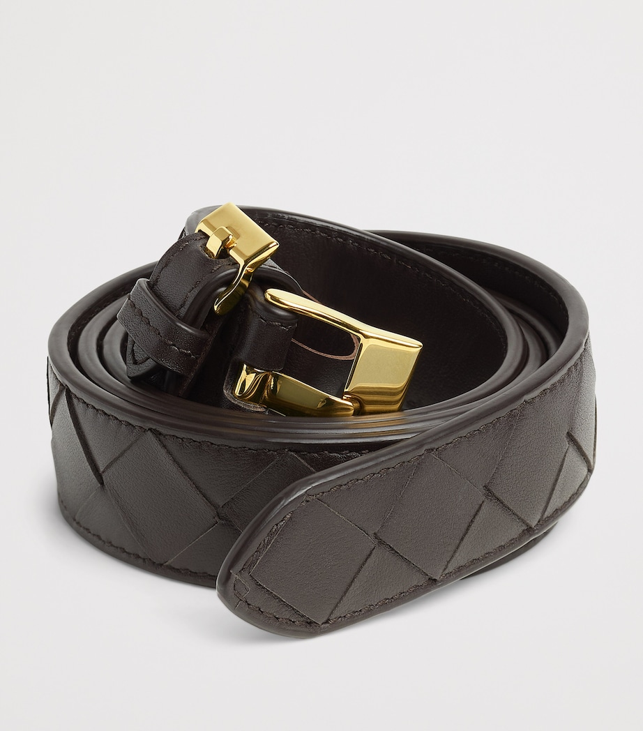 Intrecciato Leather Watch Belt 2190 Image 3
