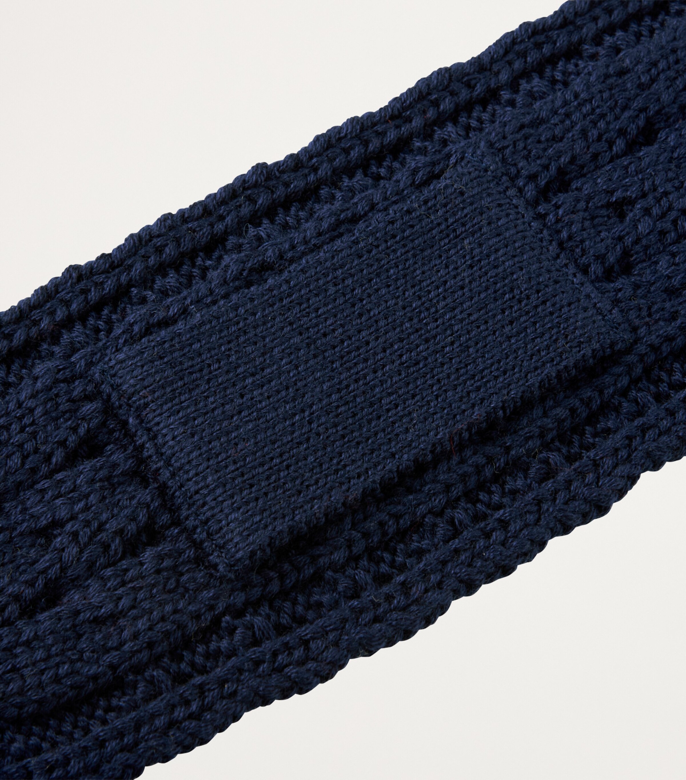 Cable-Knit Bear-Embroidered Scarf 3 Image 2