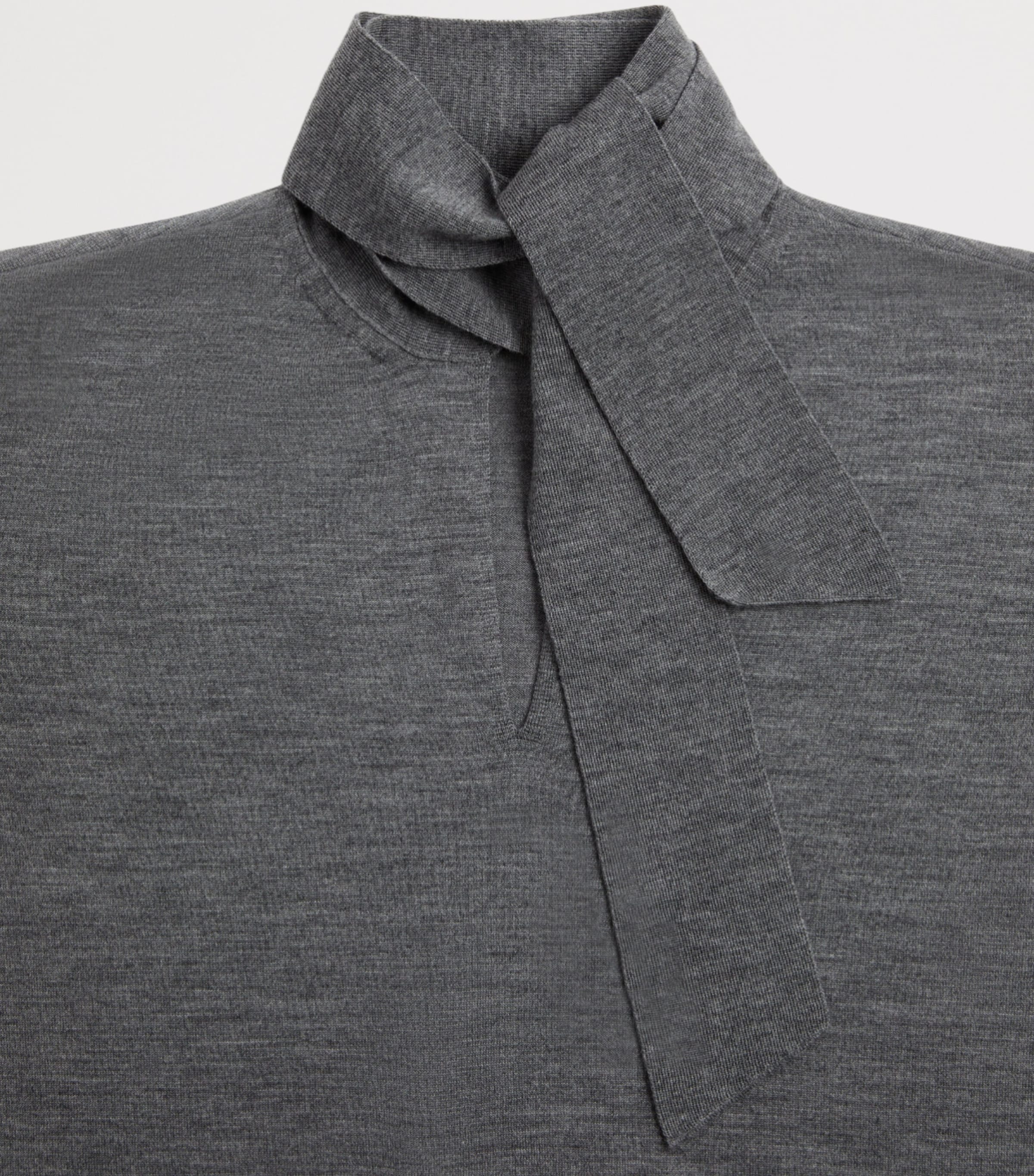 Valentino Womens Wool Tie-Neck Sweater Image 8