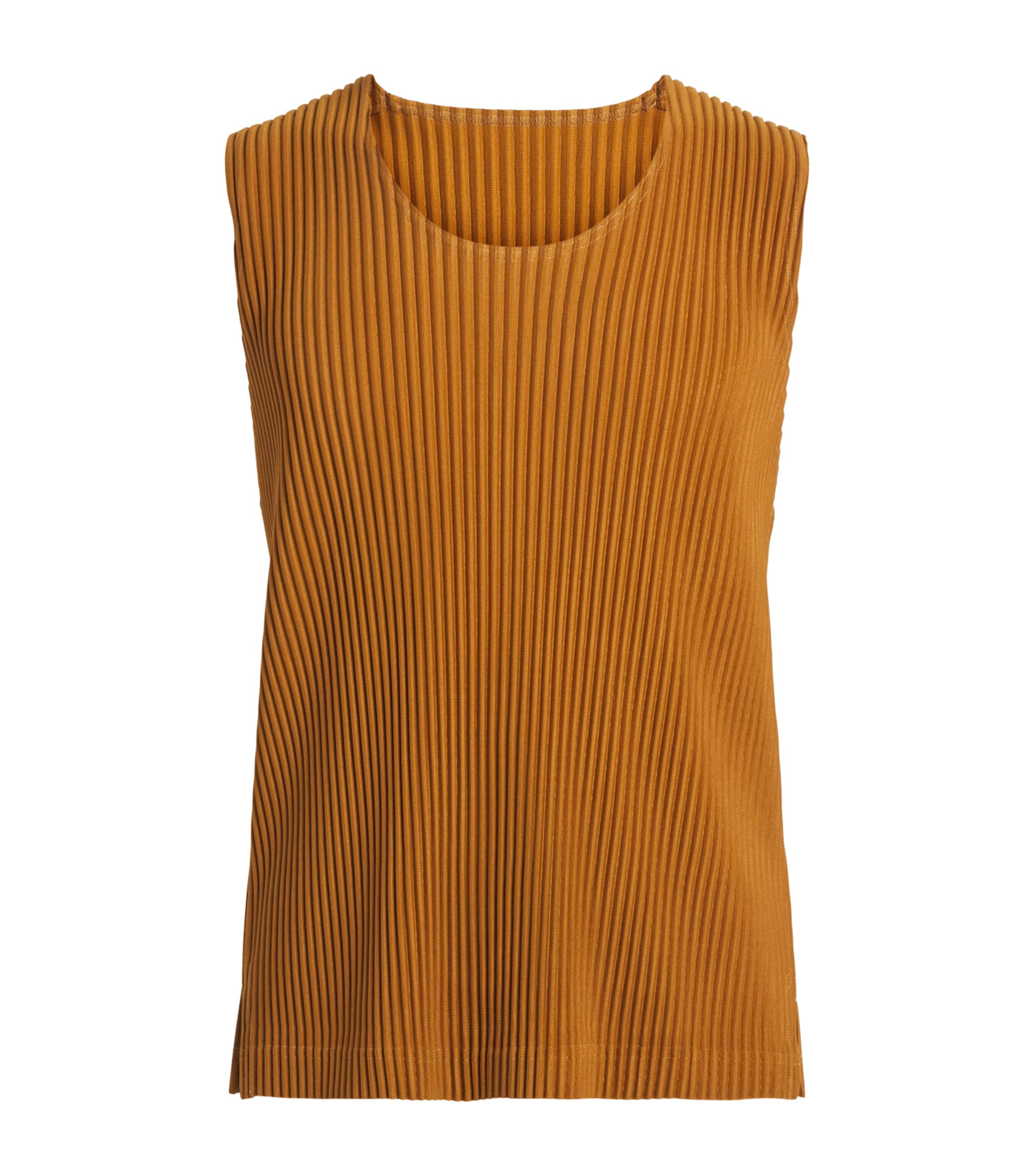 Issey Miyake Homme Plissé  Pleated Vest In Brown