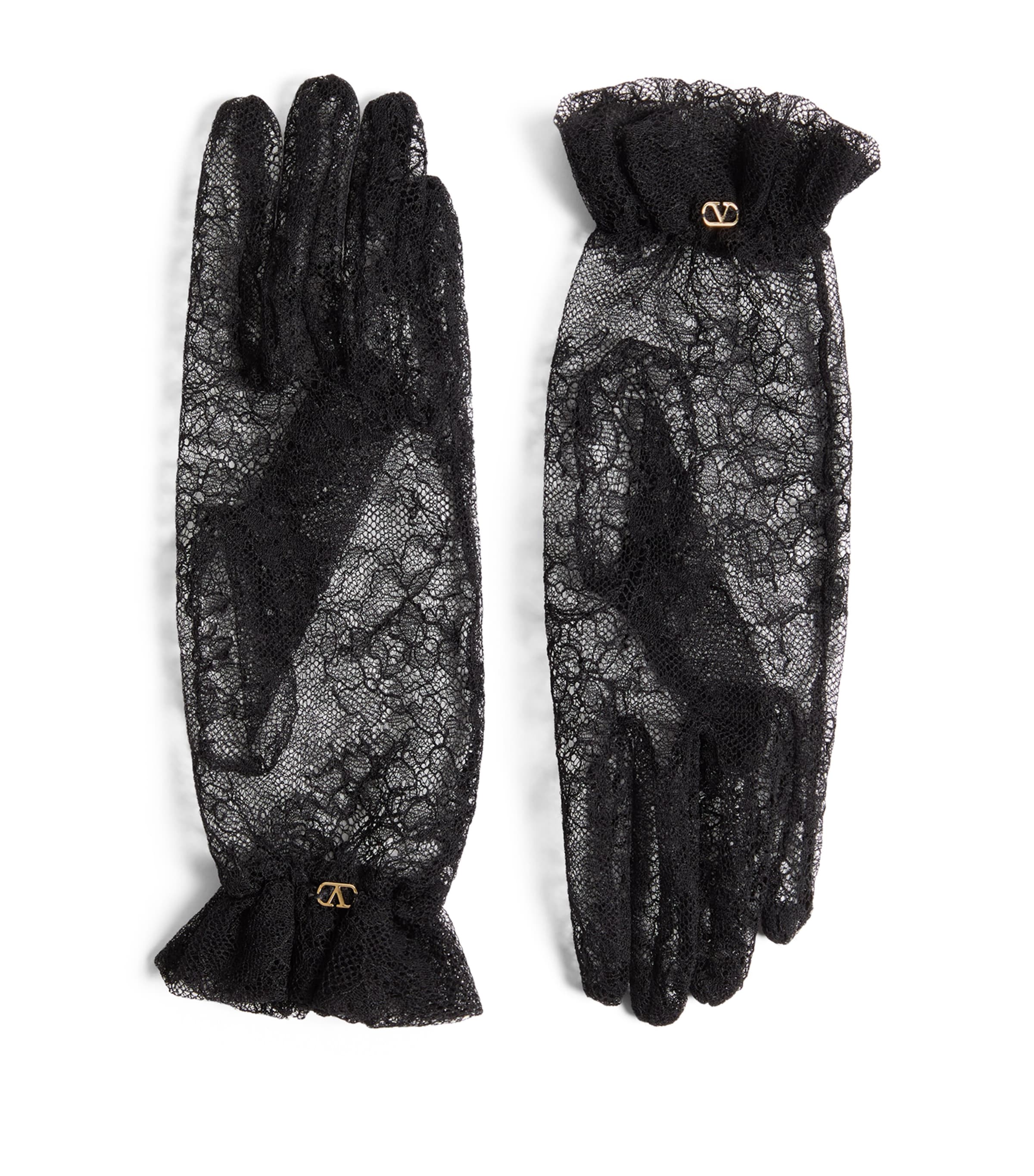 【関税&送料込】Valentino Garavani Black Mesh Gloves Valentino Garavani Black Mesh Gloves | italist