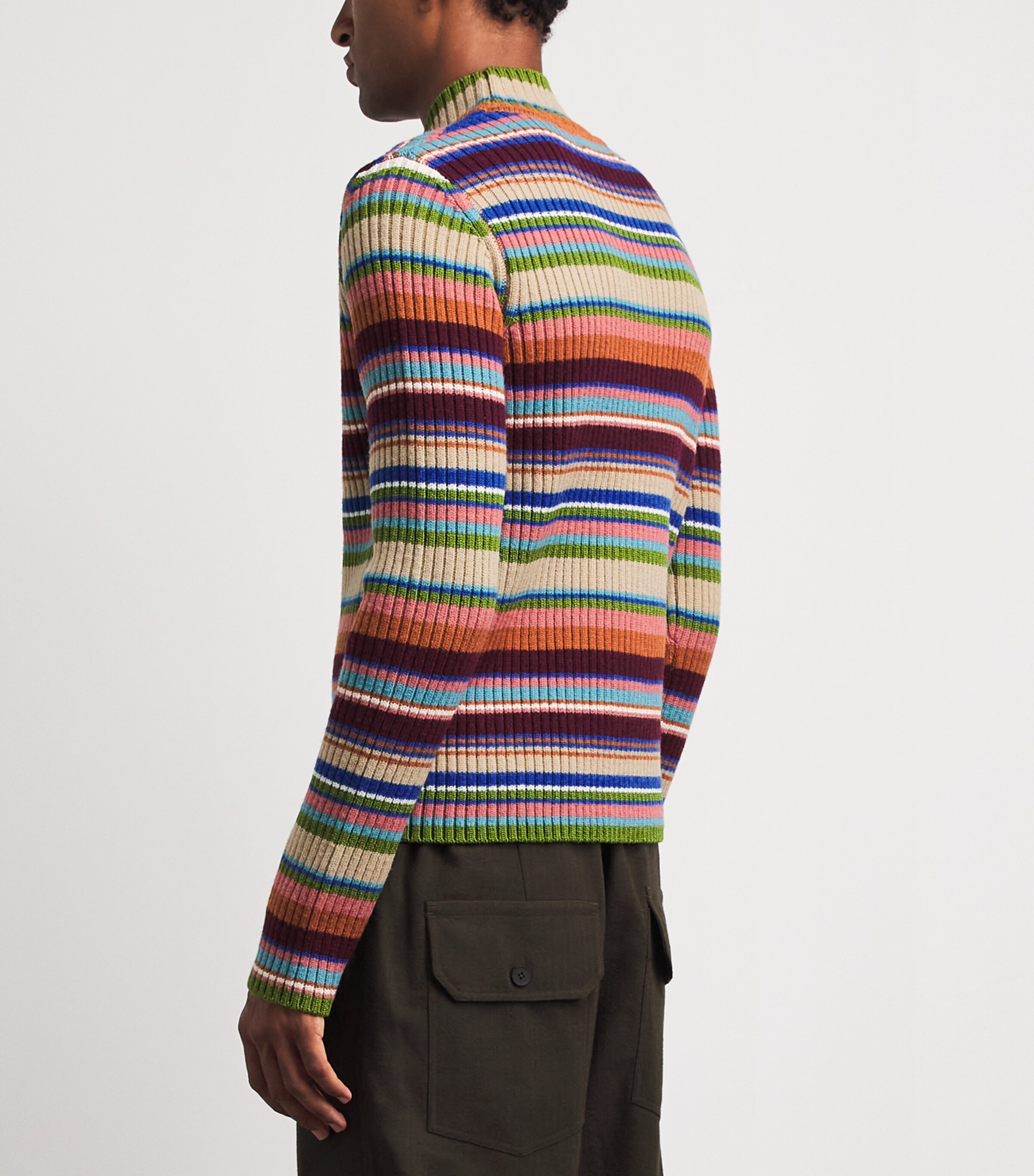 DRIES VAN NOTEN Wool Striped Sweater Old Image 5