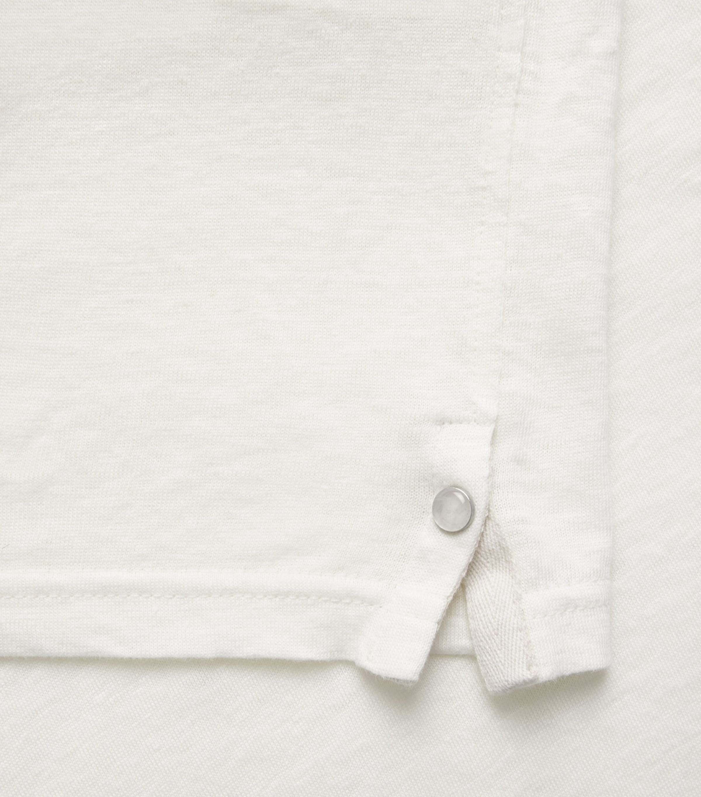 GOD'S TRUE CASHMERE Mens Linen Signature T-Shirt Moonstone Image 6