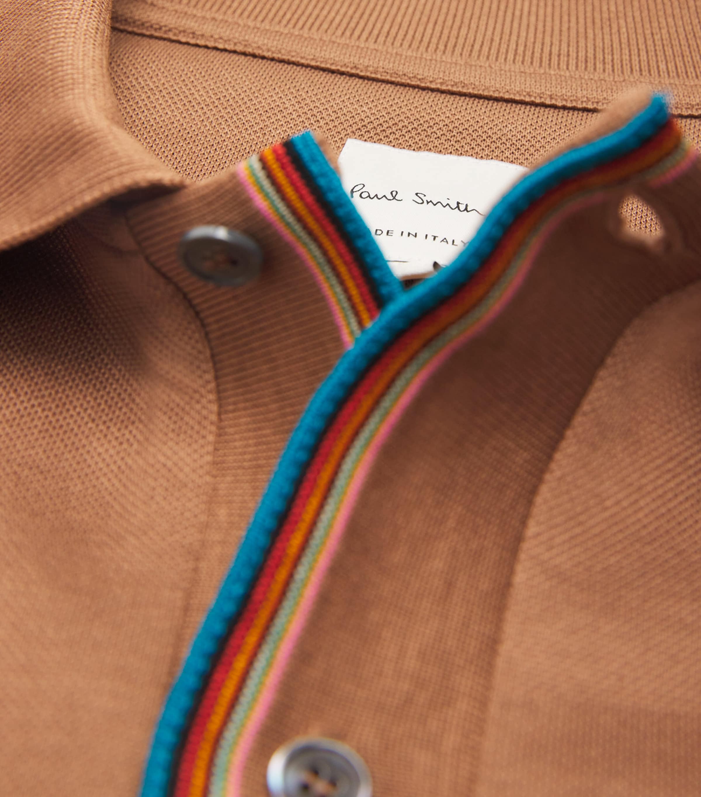 Paul Smith Mens Cotton Artist Stripe Polo Shirt Image 6