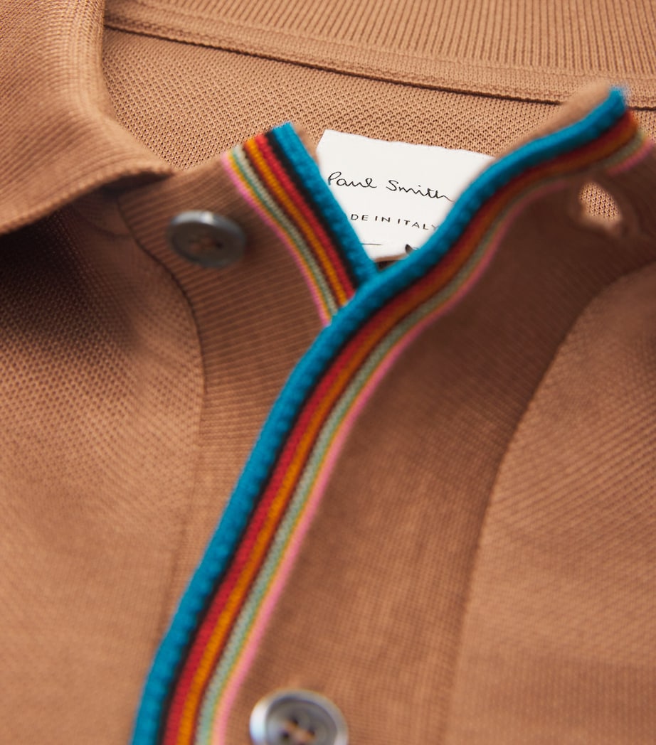 Paul Smith Mens Cotton Artist Stripe Polo Shirt Image 6