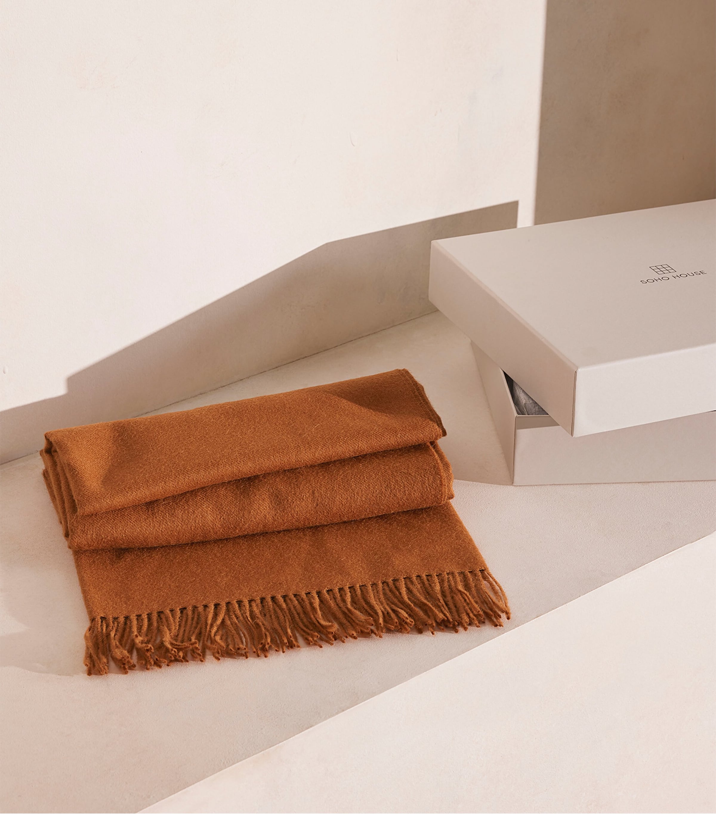 Soho Home Alpaca Wool Maria Throw Orange Image 2