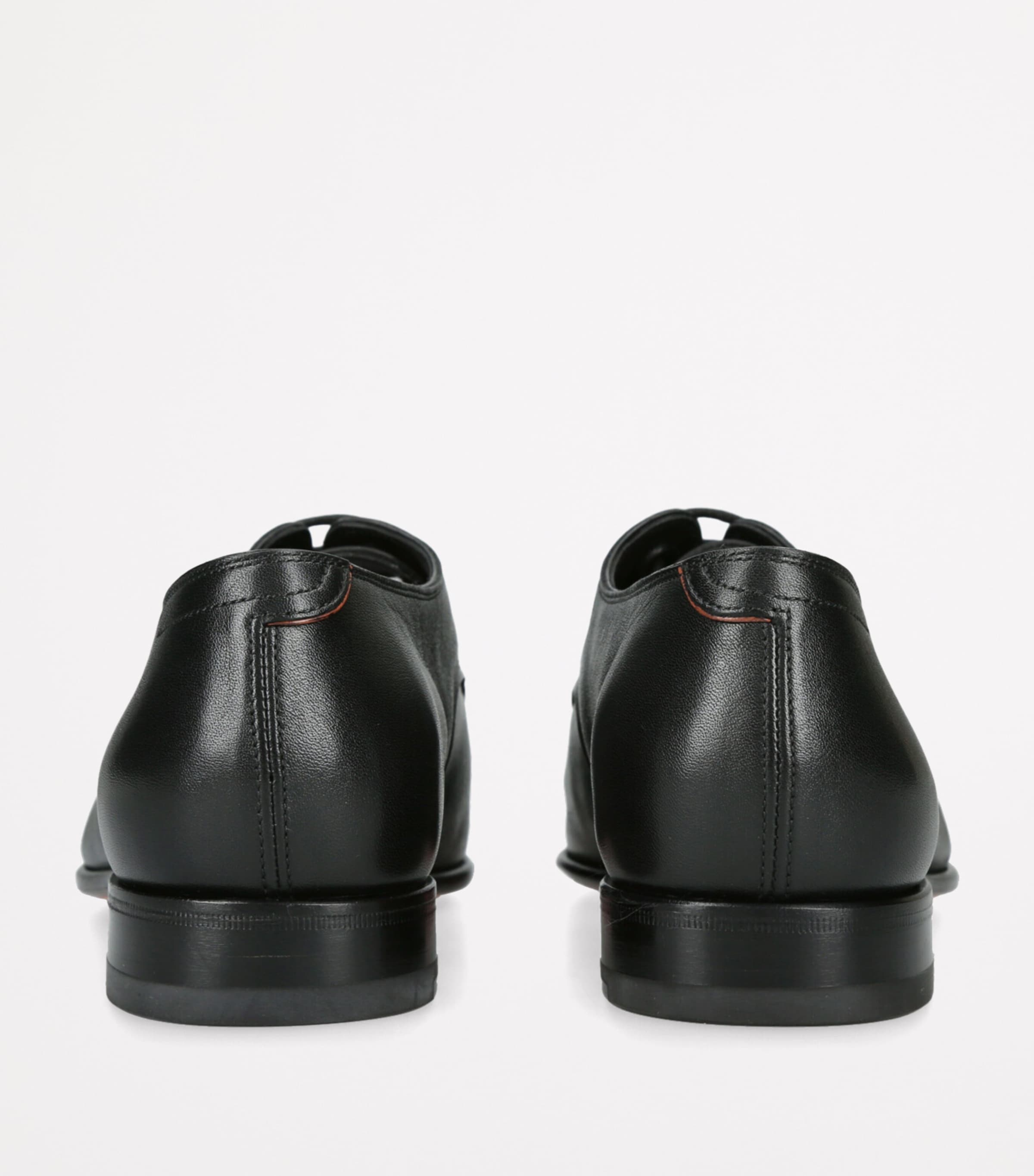 Santoni Mens Leather Adrian Blake Oxford Shoes Black Image 2
