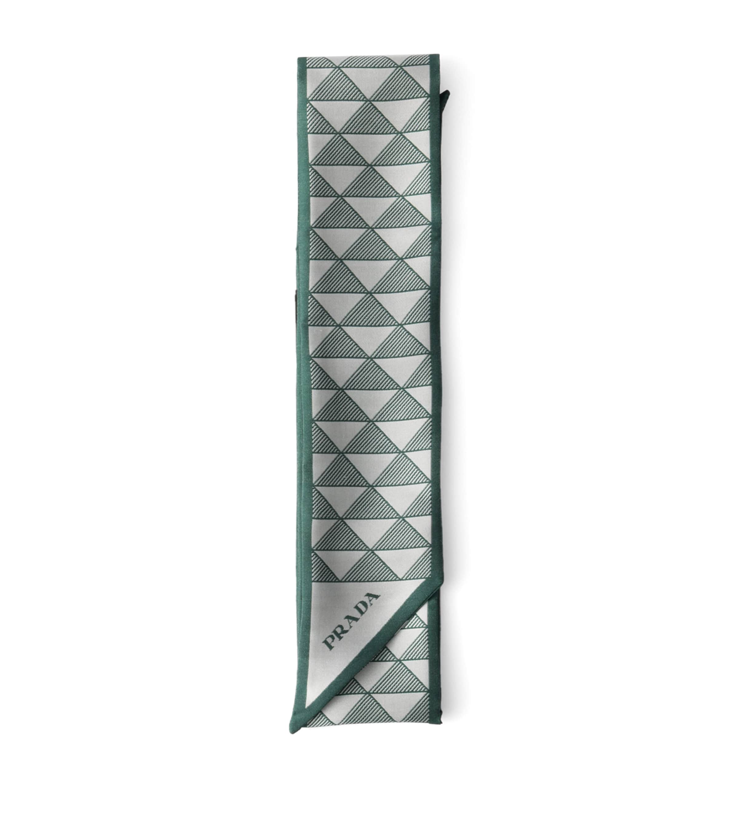 Silk Triangle Skinny Scarf F077U Image 1