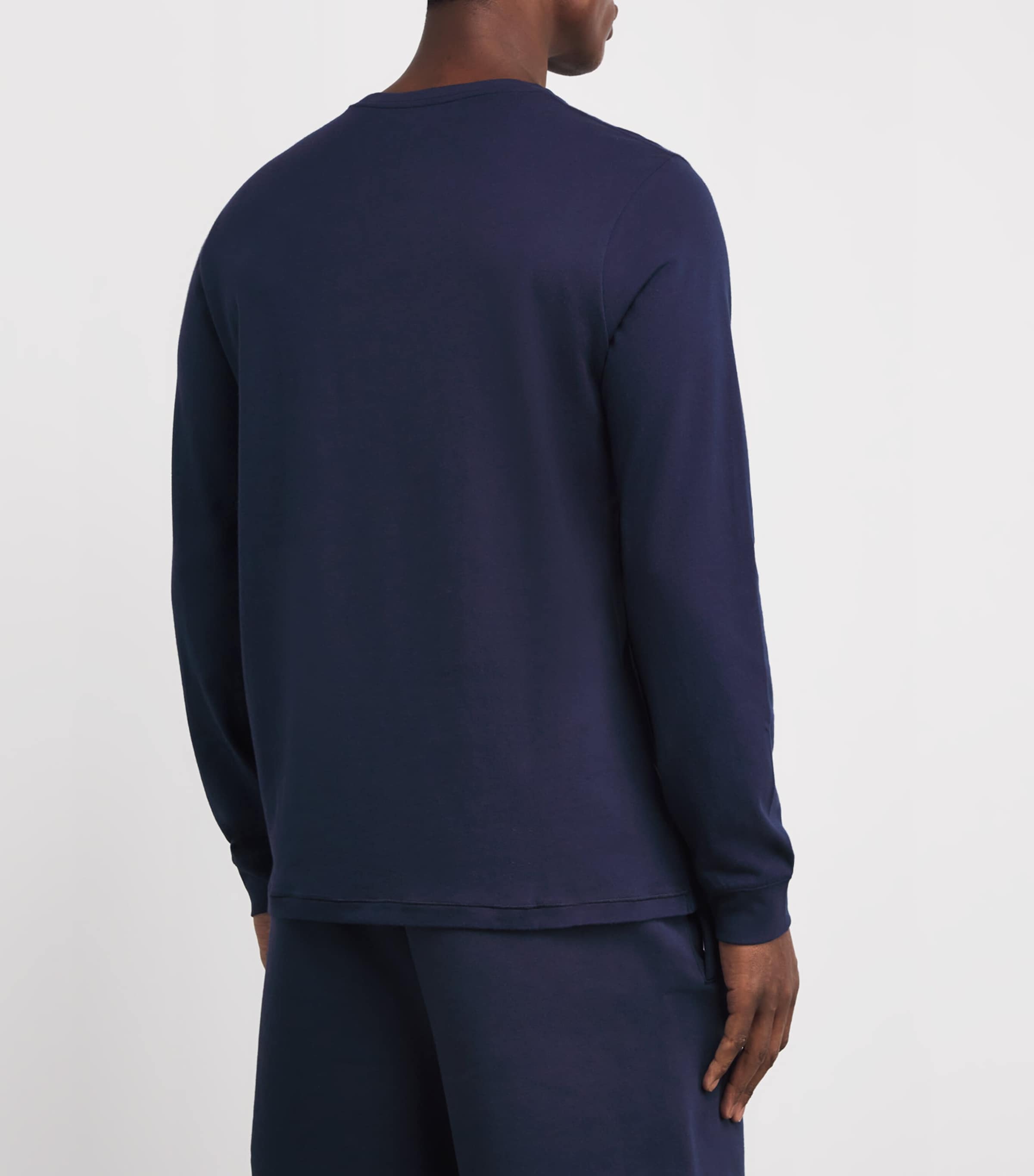Cotton Long-Sleeve T-Shirt NAVY Image 4