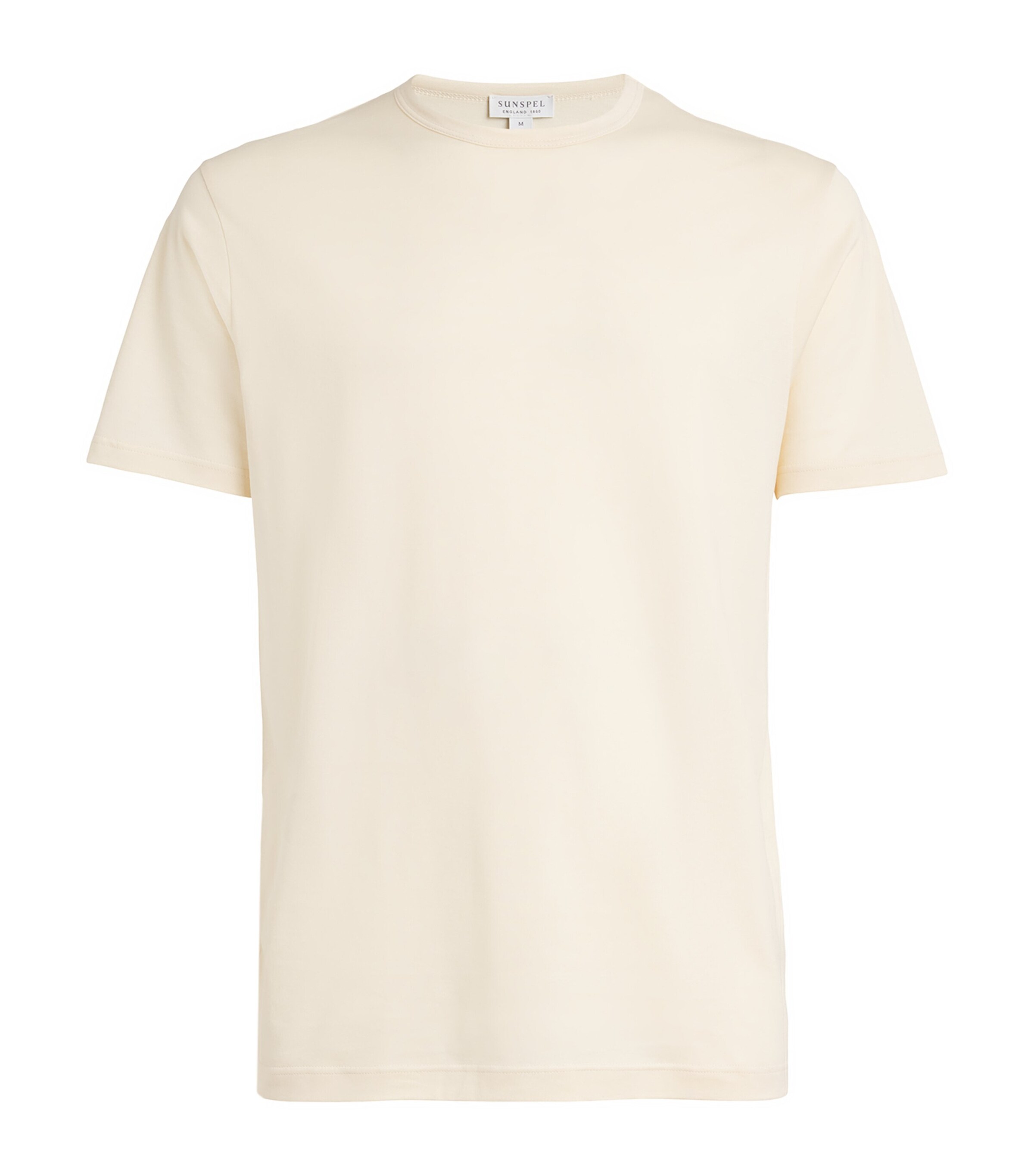 Sunspel Mens Supima Cotton T-Shirt Nuab/undyed Image 1