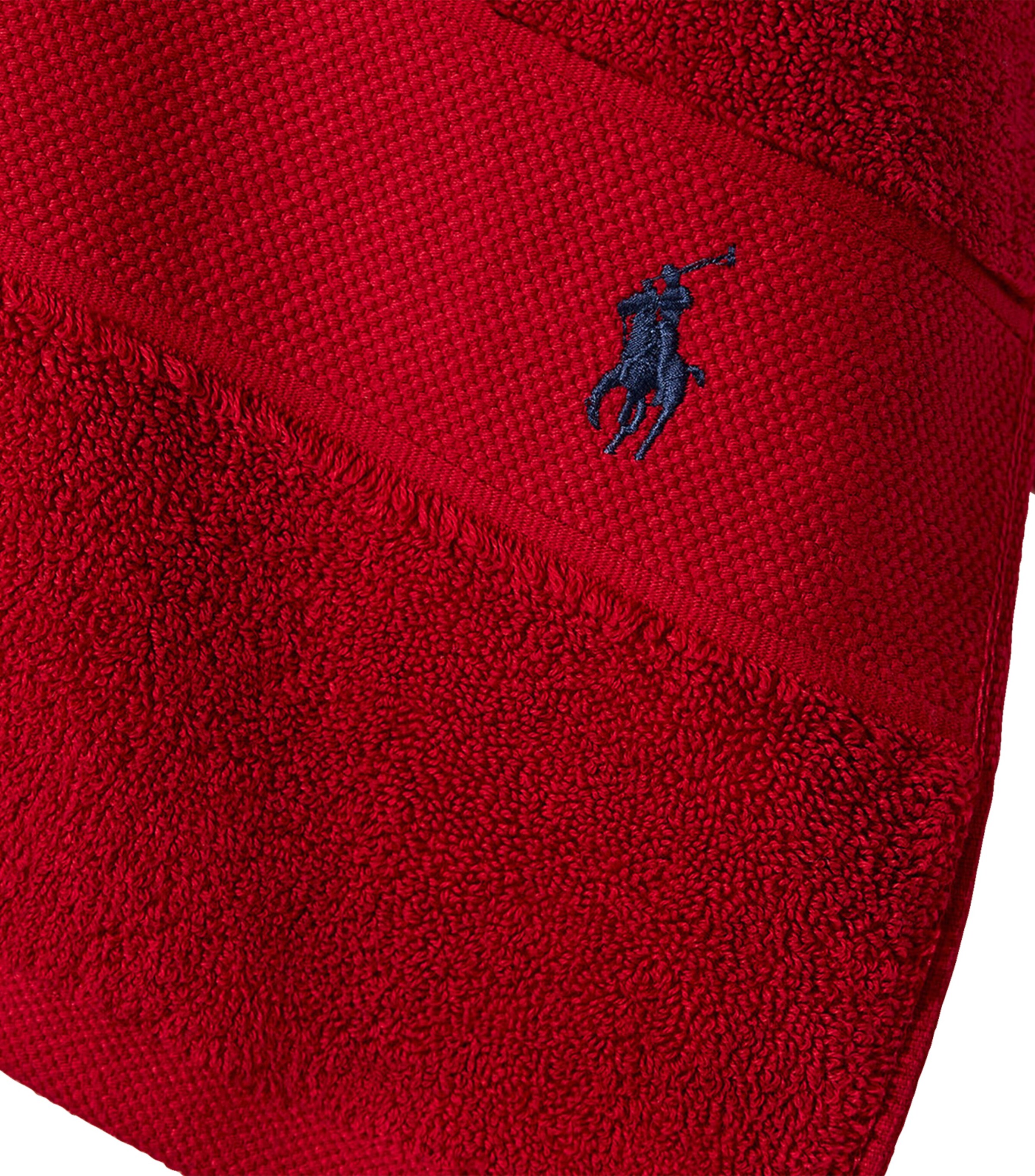 Ralph Lauren Home Polo Player Guest Towel (40cm x 75cm) Red Image 5