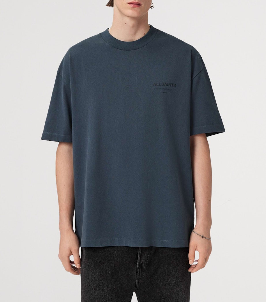 Organic Cotton Underground Print T-Shirt MOONSTONE BLUE Image 4