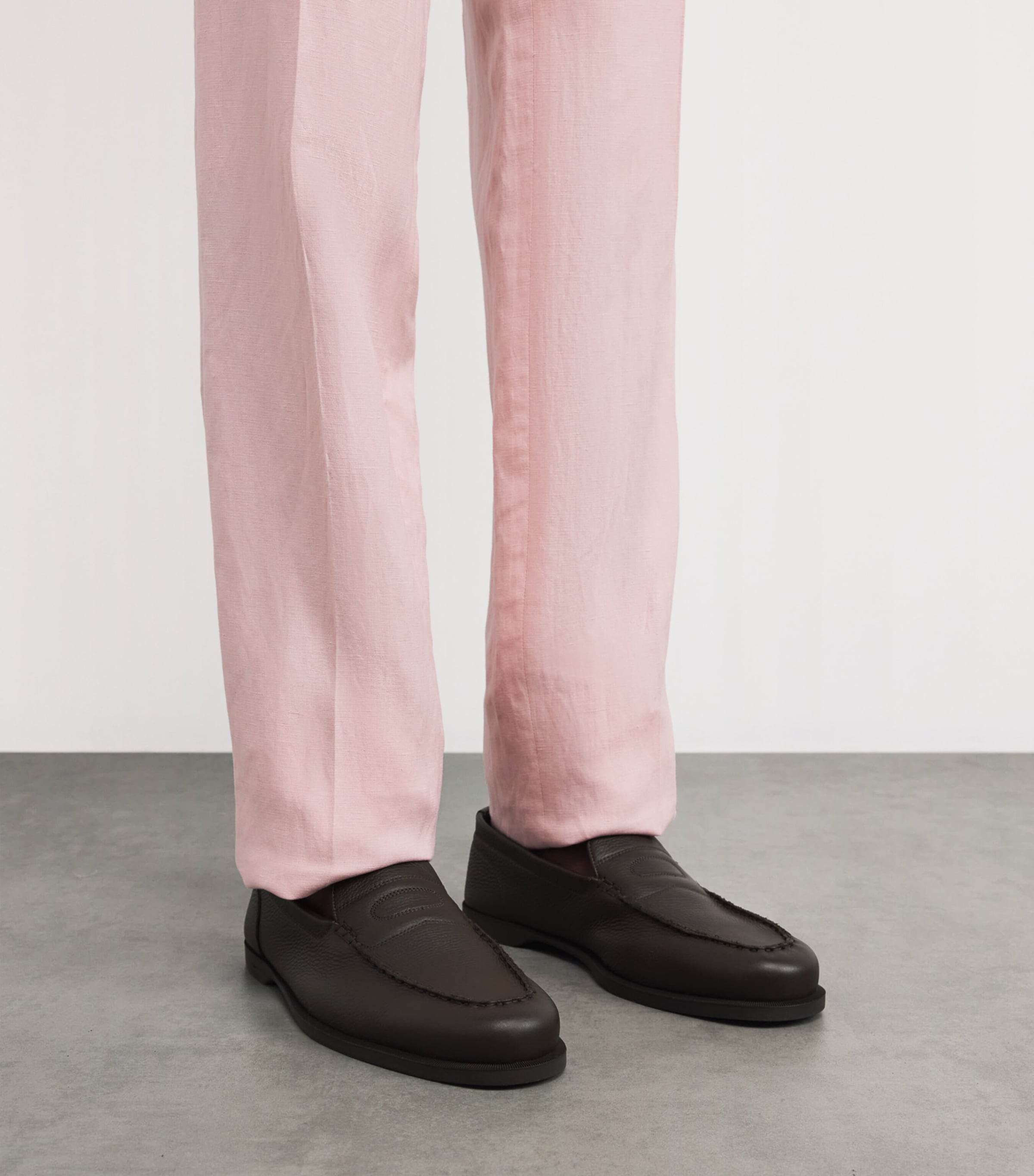 Leather Pace Loafers DARK BROWN Image 2