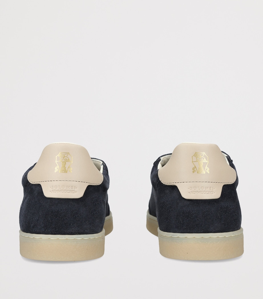 Brunello Cucinelli Suede Low-Top Sneakers Navy Image 2