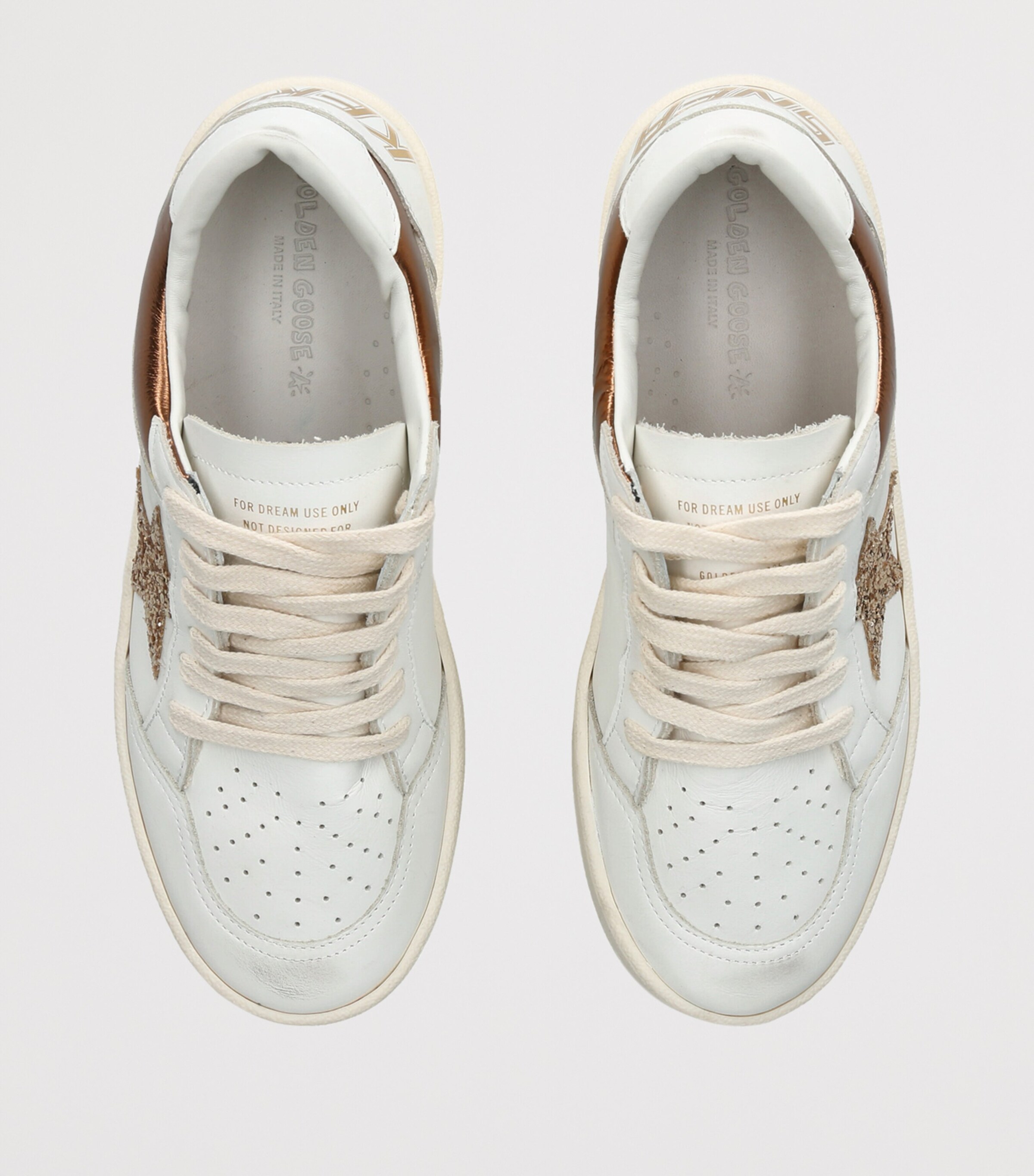 Golden Goose Leather Ball Star Sneakers Gold Comb Image 3